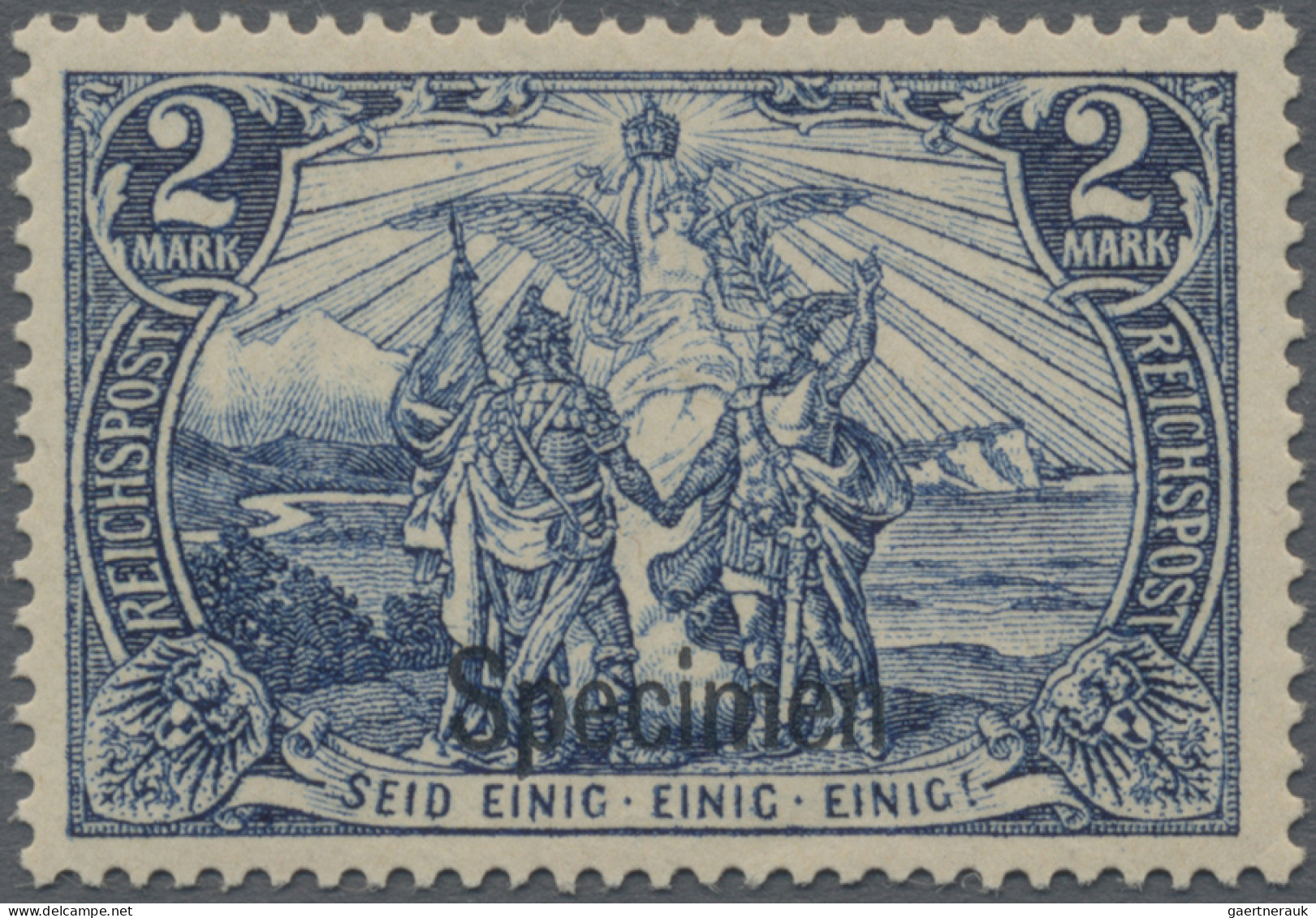 Deutsches Reich - Germania: 1900, 2 M Nord&Süd Schwärzlichviolettultramarin, Typ - Unused Stamps