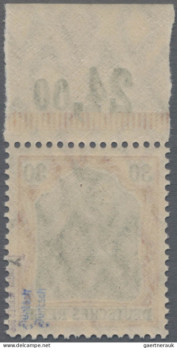 Deutsches Reich - Germania: 1905, 30 Pfg Friedensdruck Dunkelrötlichorange/schwa - Unused Stamps