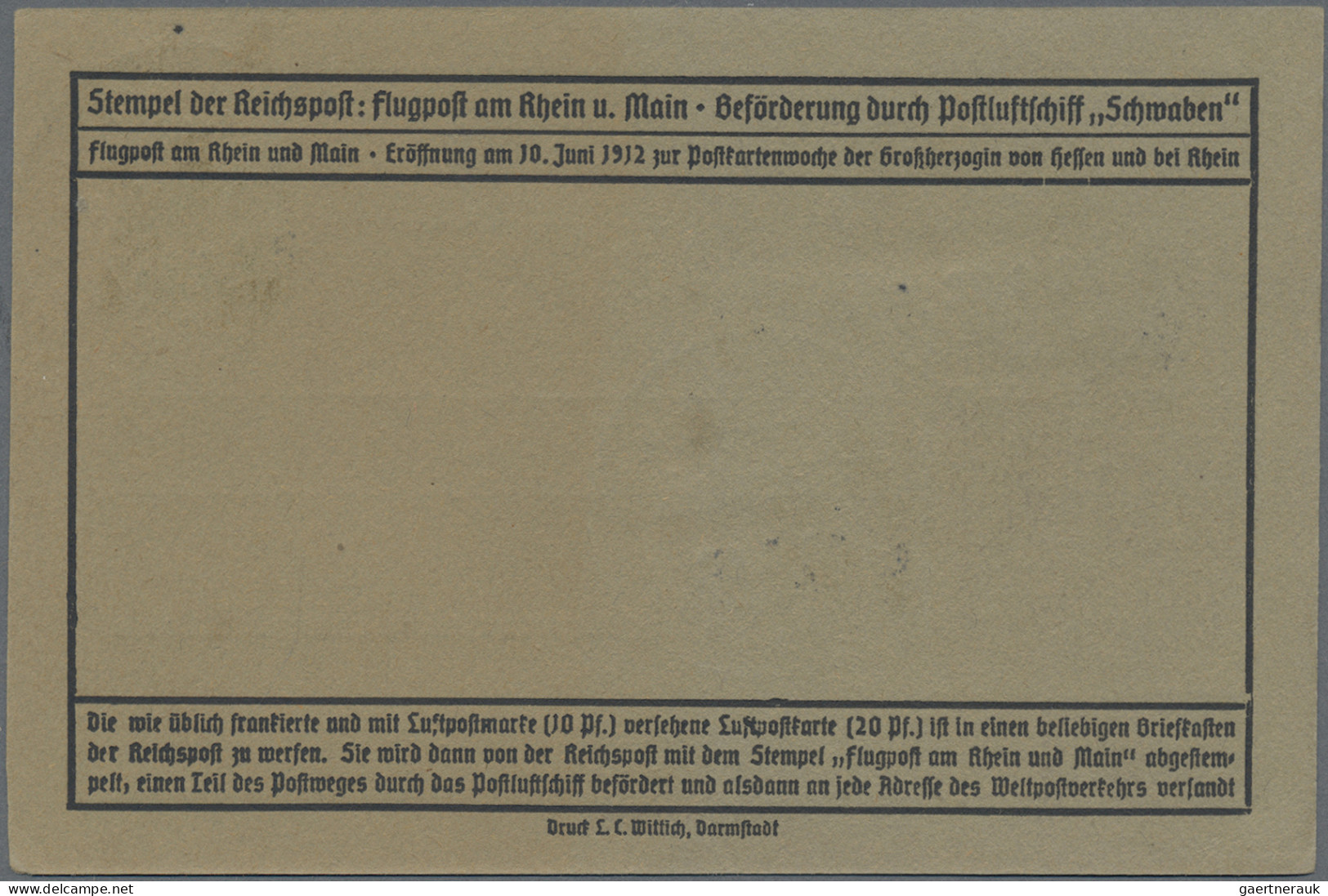 Deutsches Reich - Germania: 1912, Flugpost Rhein/Main, 30 Pfg., Drei Exemplare A - Brieven En Documenten