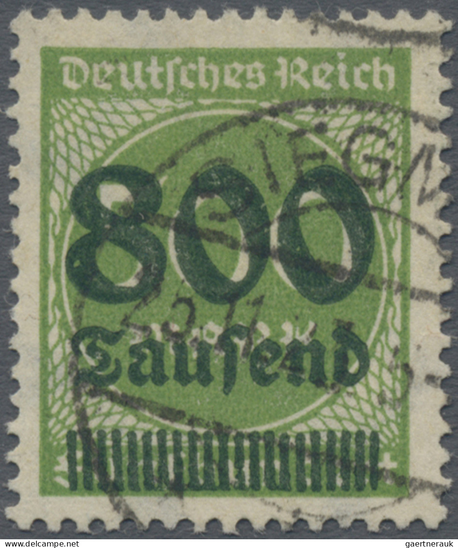 Deutsches Reich - Inflation: 1923, 800 Tsd A. 500 Mark Gelbgrün, Zeitgerecht Ent - Oblitérés
