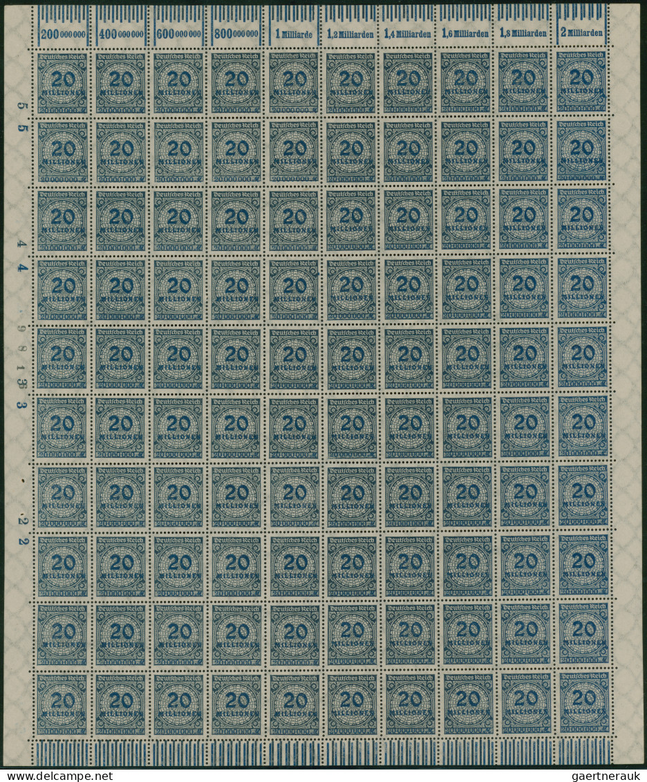 Deutsches Reich - Inflation: 1923, 20 Mio. M Rosettenmuster Im Kompletten 100er - Unused Stamps