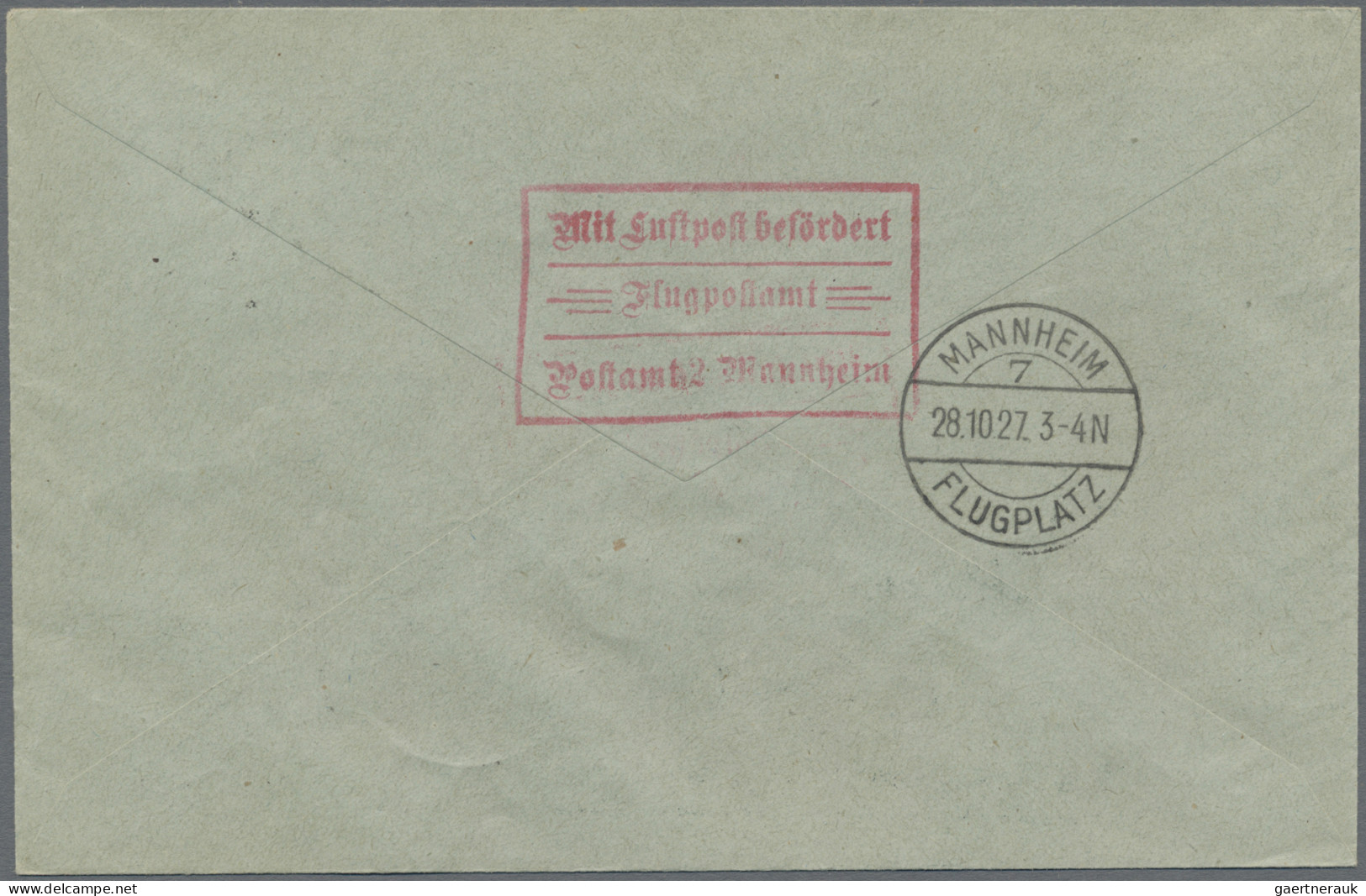 Deutsches Reich - Weimar: 1927, 25 Pf. Goethe Mit Aufdruck IAA Als EF Auf LP-Bri - Lettres & Documents