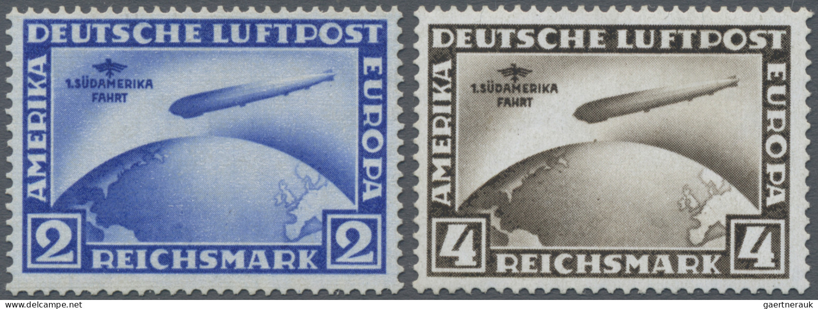 Deutsches Reich - Weimar: 1930, Zeppelinmarken Zur 1. Südamerikafahrt 2 M., Lieg - Unused Stamps