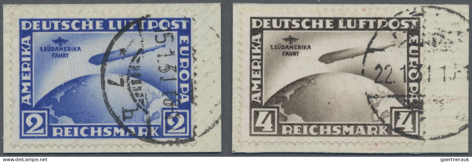 Deutsches Reich - Weimar: 1930, 2 M Und 4 M. Zeppelin 1. Südamerikafahrt Auf Kle - Other & Unclassified