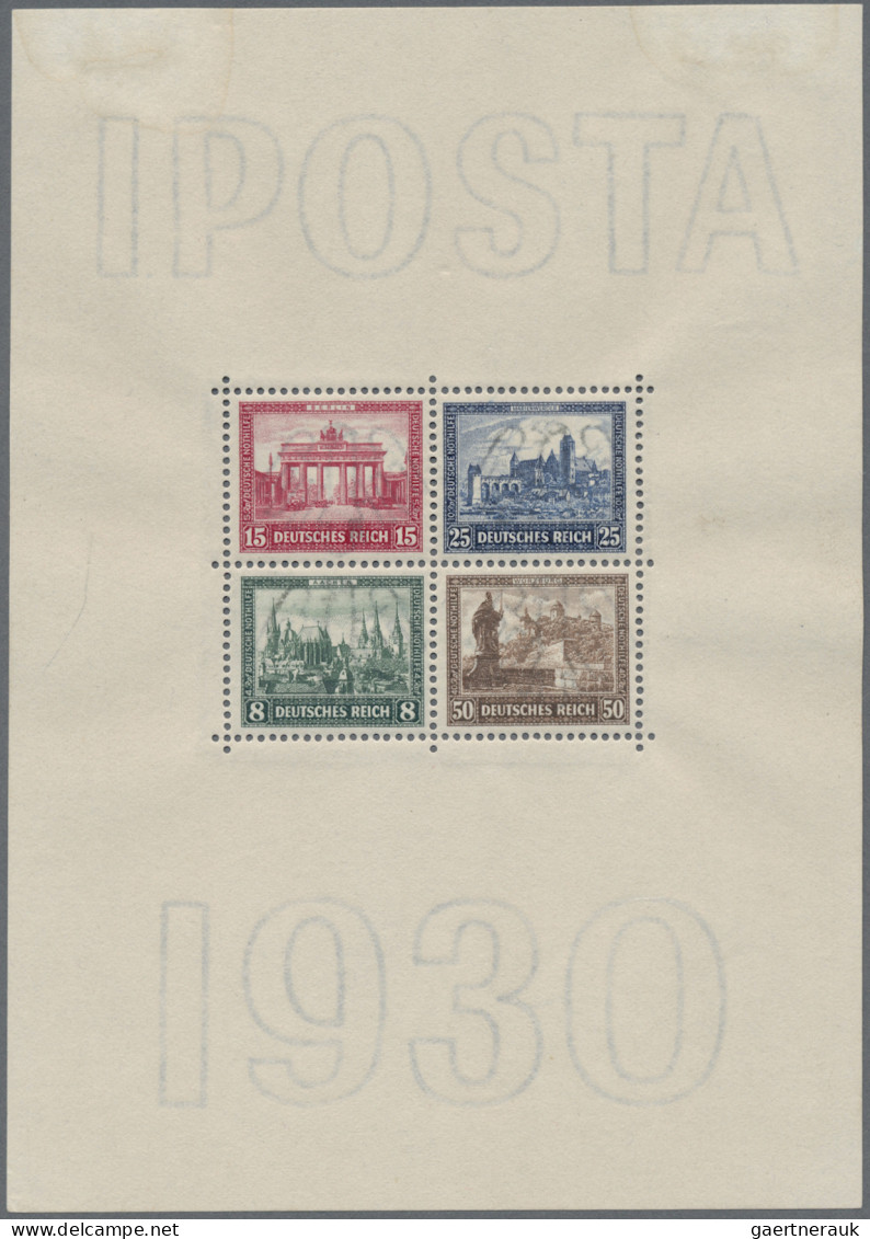 Deutsches Reich - Weimar: 1930, IPOSTA-Block Ungebraucht, Marken Postfrisch, Im - Neufs