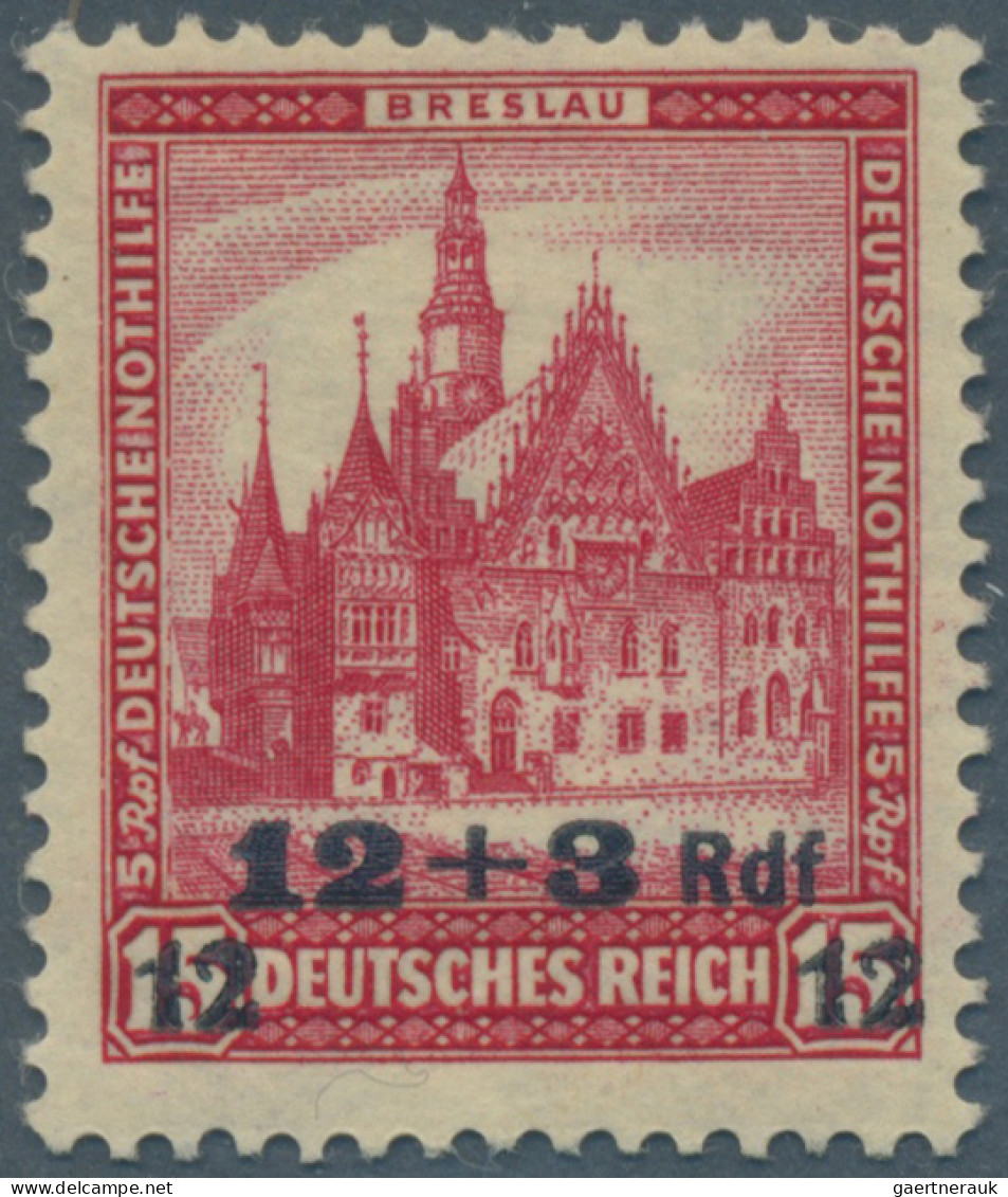 Deutsches Reich - Weimar: 1932. Nothilfe: Bauwerke (III) 12+3 Pf. Postfrisches L - Ungebraucht
