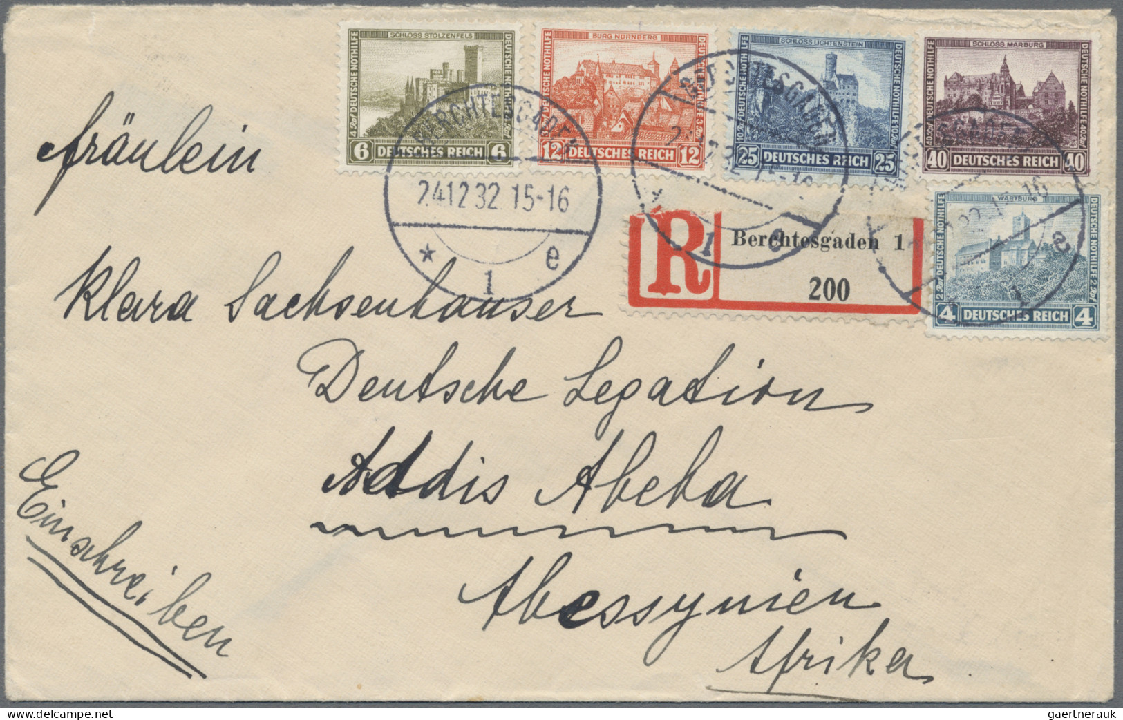 Deutsches Reich - 3. Reich: 1932/1936, Destination Ostafrika, Zwei Briefe: Nothi - Covers & Documents