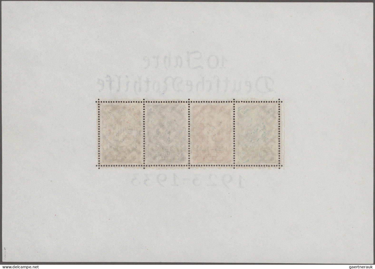 Deutsches Reich - 3. Reich: 1933, Nothilfe-Block, Ungebraucht, Gepr. Peschl BPP, - Unused Stamps