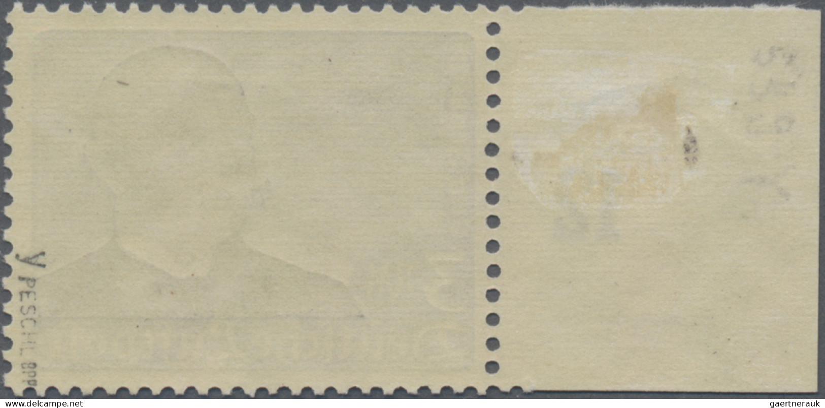 Deutsches Reich - 3. Reich: 1934 Flugpostmarke "Graf Zeppelin" 3 RM Mit Bogenran - Unused Stamps