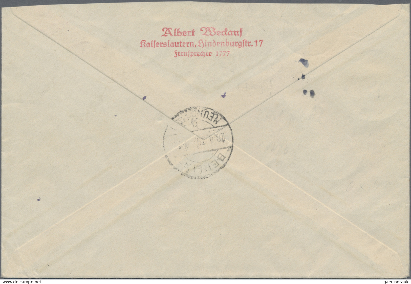 Deutsches Reich - 3. Reich: 1939, 6+19 Pfg. Tag Der Arbeit Mit Beifrankatur Port - Other & Unclassified