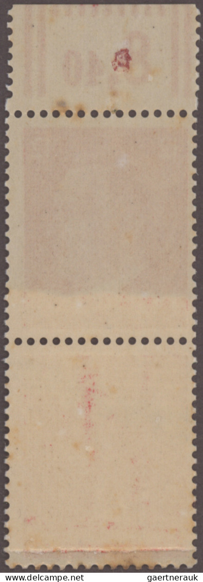 Deutsches Reich - 3. Reich: 1942, 12 Pfg Hitler Buchdruck, Senkrechtes Doppelstü - Unused Stamps