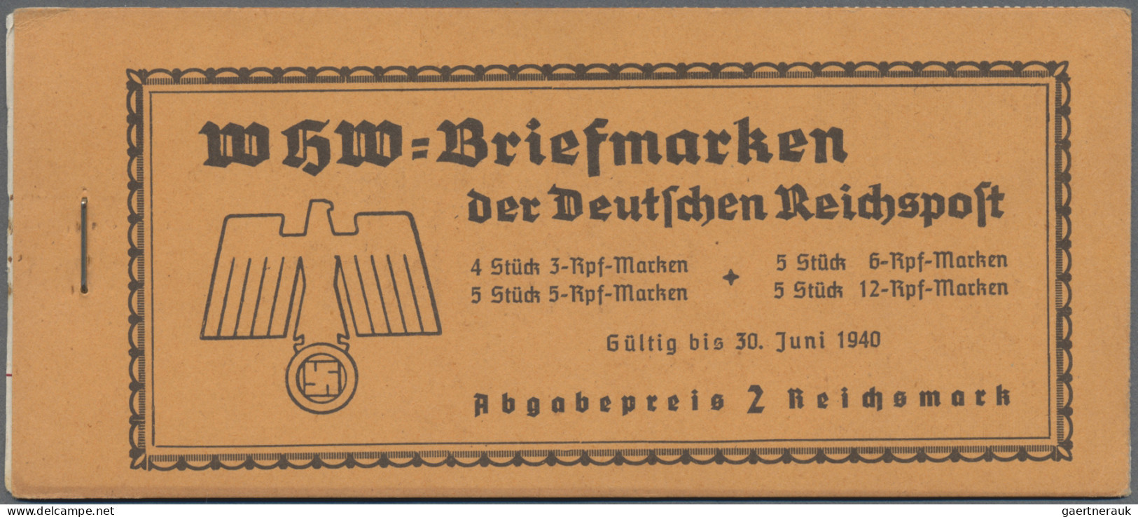 Deutsches Reich - Markenheftchen: 1939, Winterhilfswerk-Markenheftchen Mit ORANG - Markenheftchen