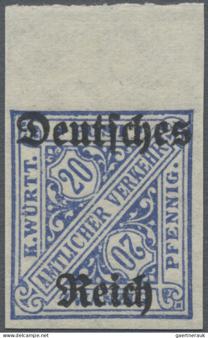 Deutsches Reich - Dienstmarken: 1920, 20 Pf Aufdruck "Deutsches Reich" Mit WZ Y, - Dienstzegels