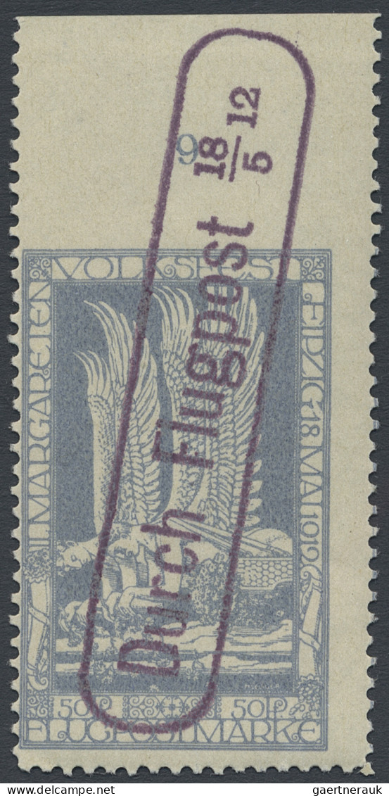 Deutsches Reich - Halbamtliche Flugmarken: 1912, Flugmarke "Margareten-Volksfest - Airmail & Zeppelin