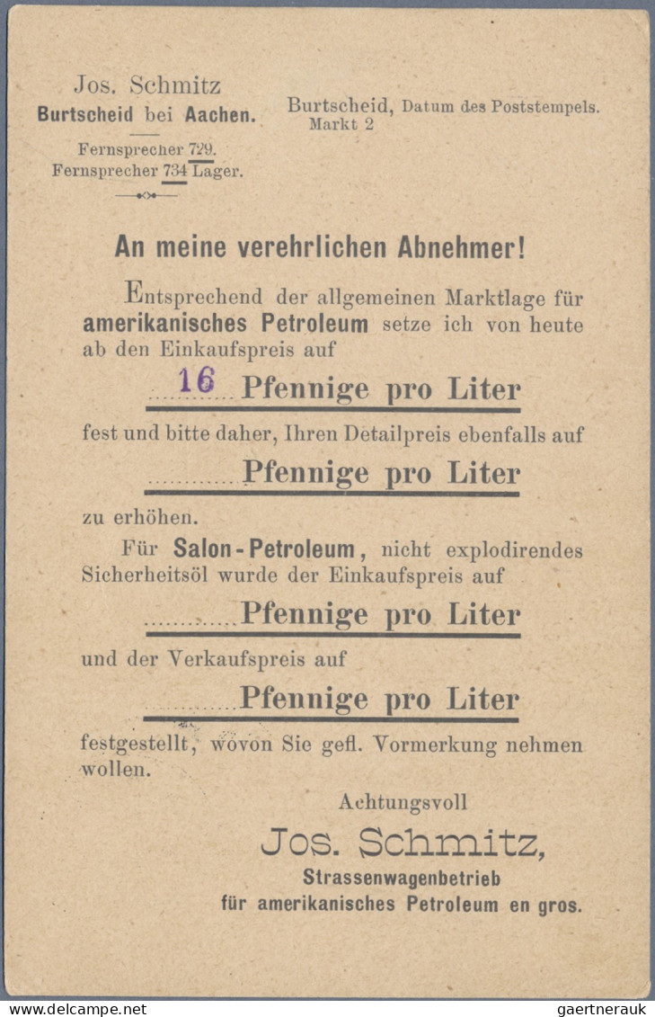 Deutsches Reich - Privatpost (Stadtpost): AACHEN, 1895, 2 Pf. Ziffer Im Doppelov - Posta Privata & Locale