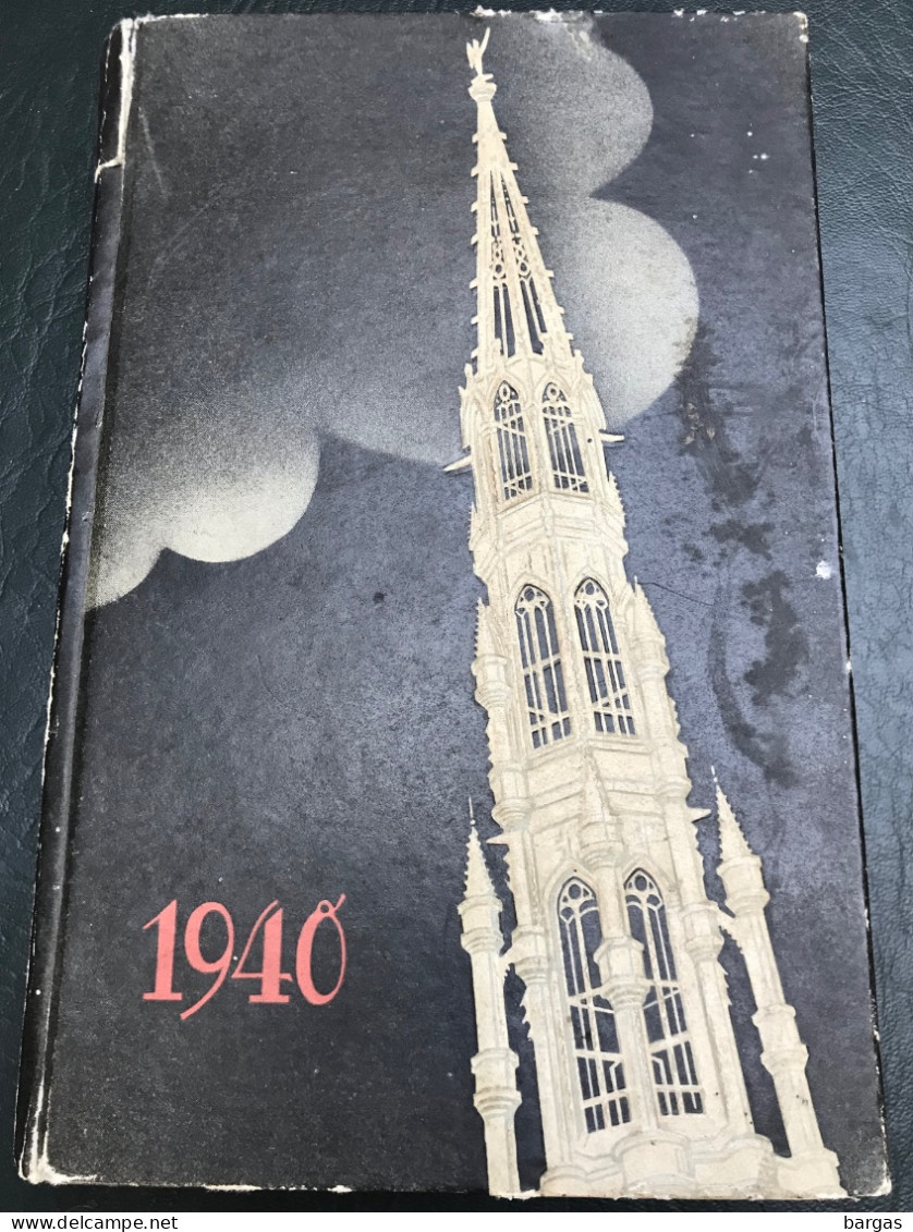 1940 Gros Calendrier Agenda Pour Les Galeries Et Grand Bazar Du Boulevard Anspach Bruxelles Commerce Théâtre ... 520p - Tamaño Grande : 1921-40