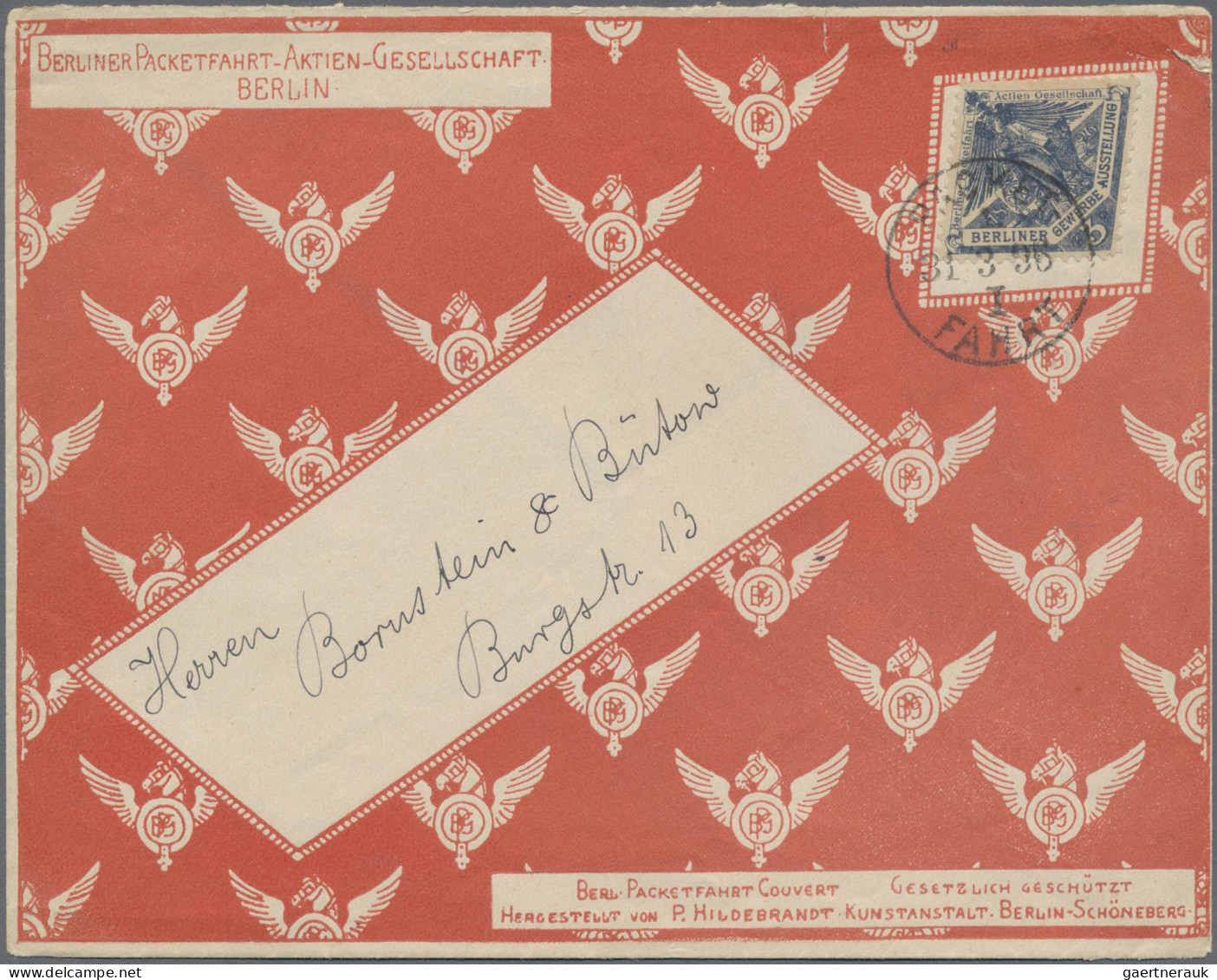 Deutsches Reich - Privatpost (Stadtpost): BERLIN: 1896 - 1903 Packetfahrt, Sonde - Private & Local Mails