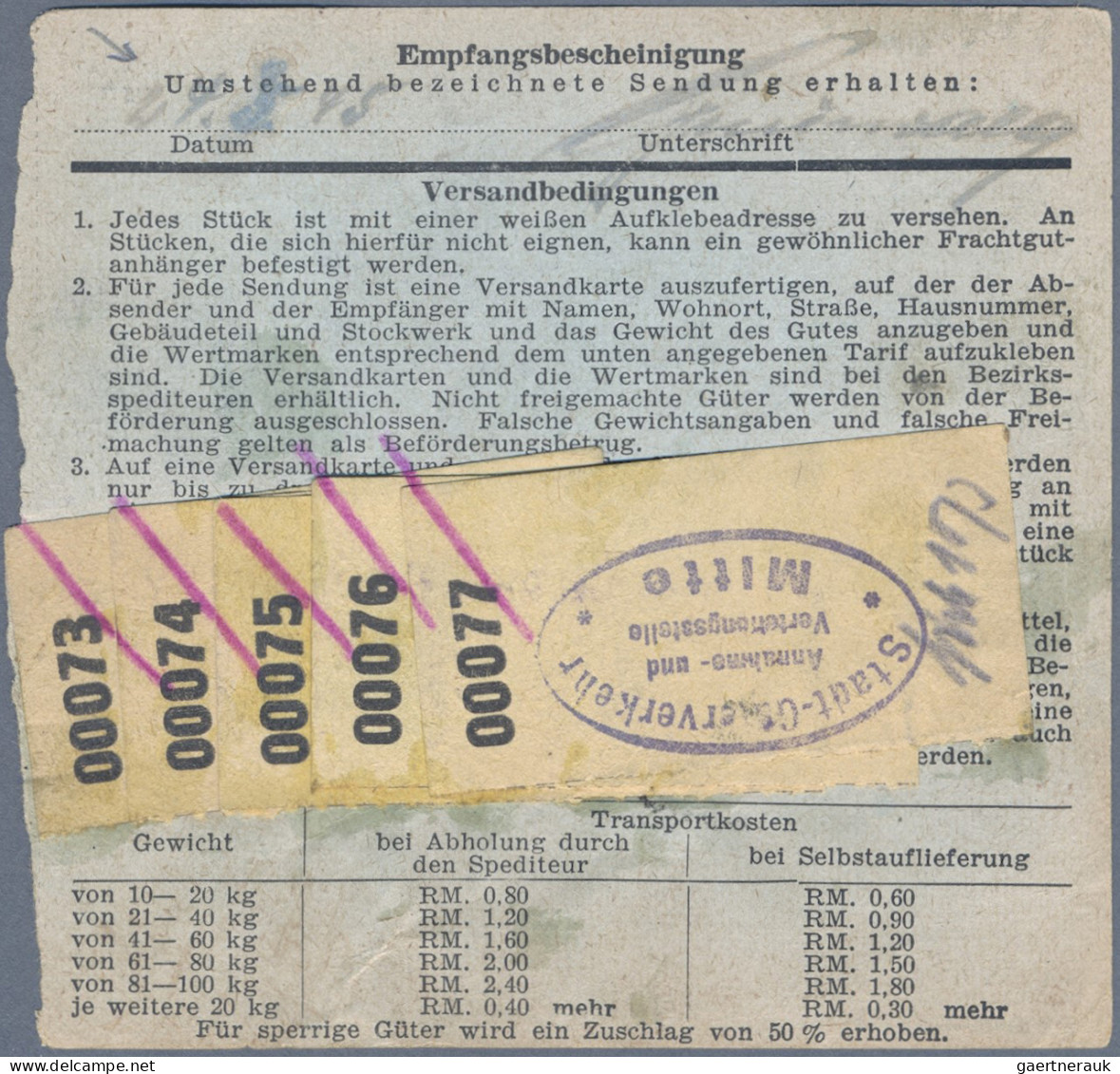 Deutsches Reich - Privatpost (Stadtpost): 1944 "Berlin-Privatpost "K" Stadt-Güte - Correos Privados & Locales