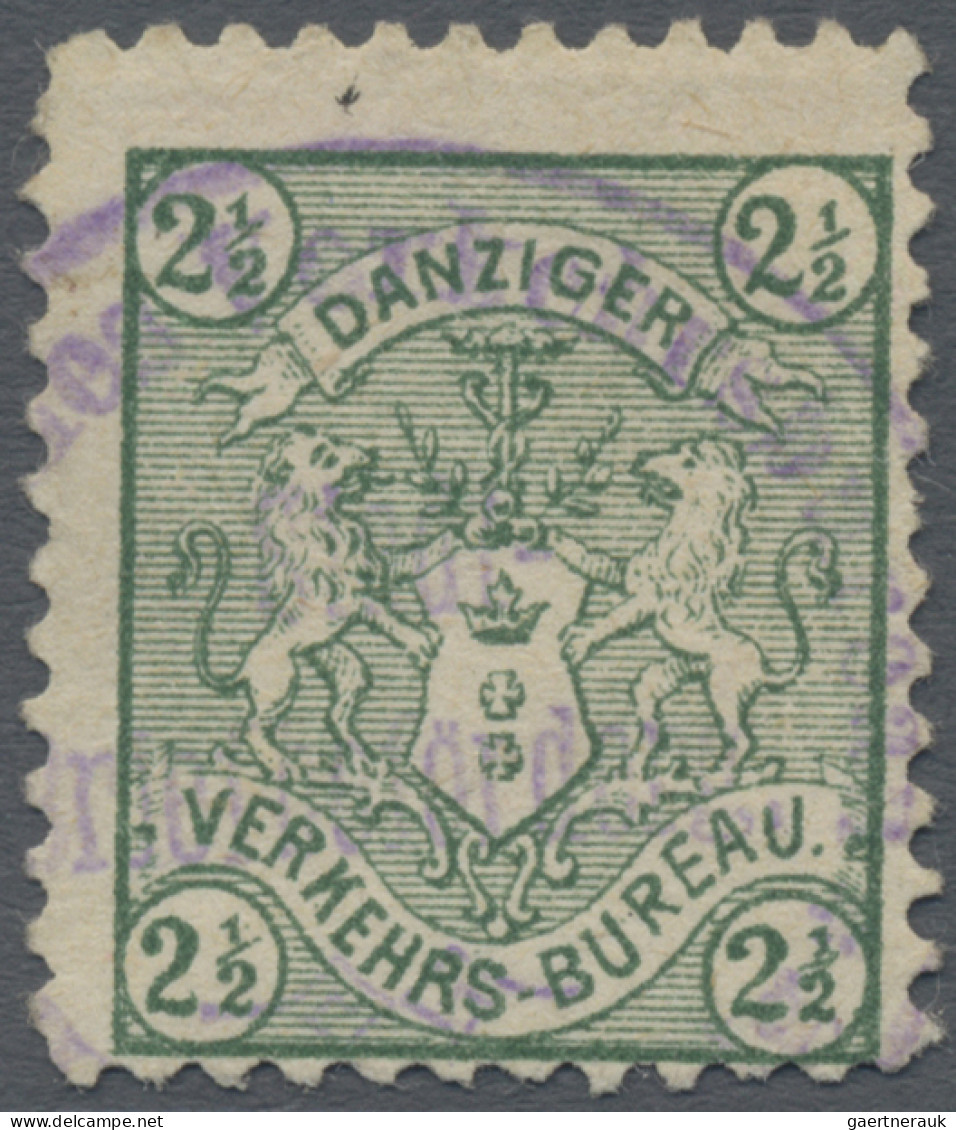 Deutsches Reich - Privatpost (Stadtpost): 1910 (ca.) "Danziger Verkehrsbureau": - Privatpost