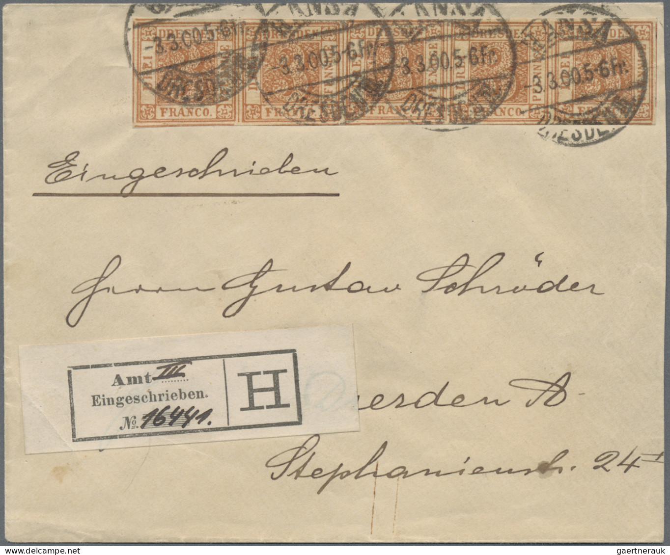 Deutsches Reich - Privatpost (Stadtpost): 1900, DRESDEN/Hansa, 3 Pf. "50 Jahre S - Postes Privées & Locales