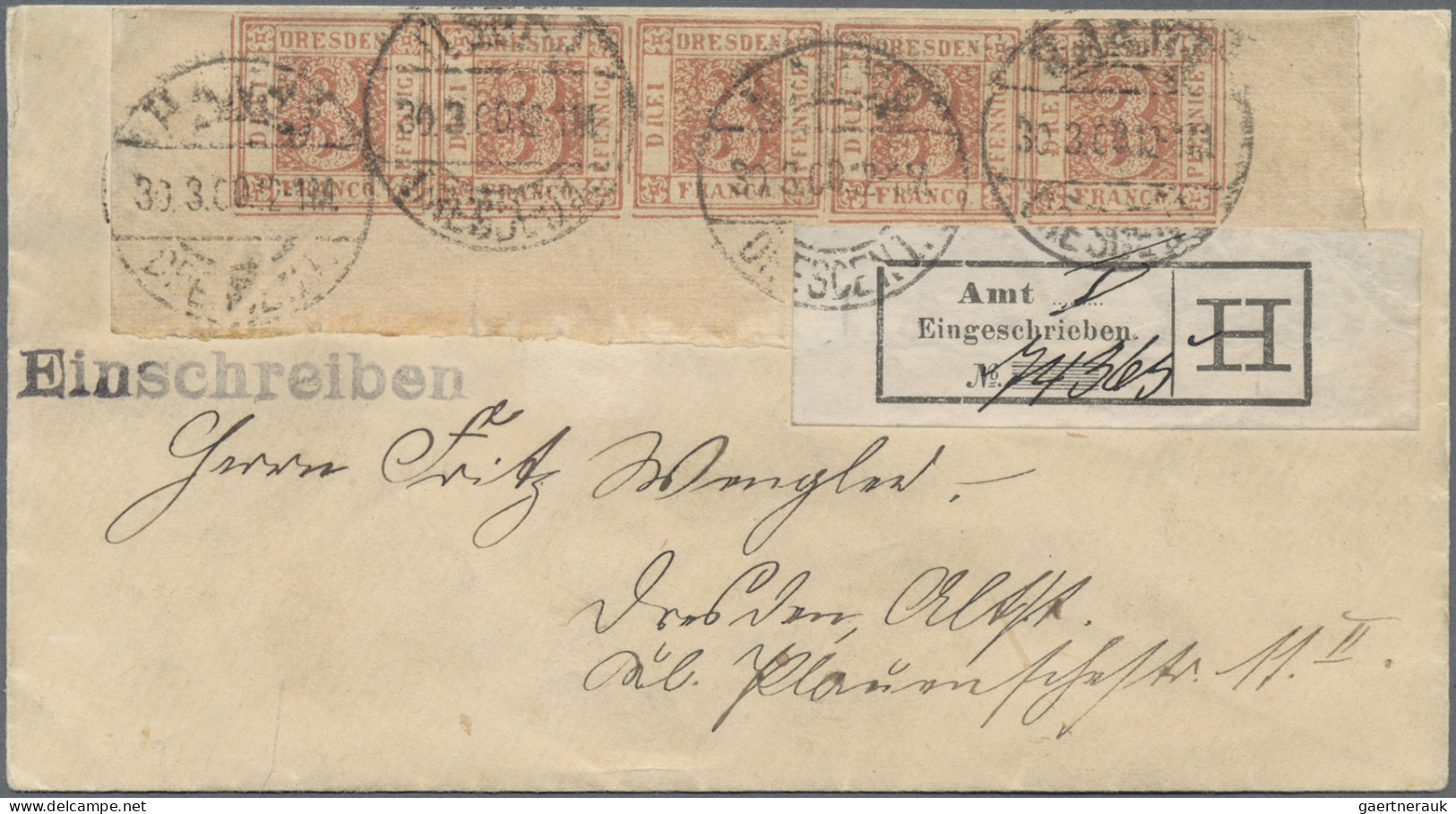 Deutsches Reich - Privatpost (Stadtpost): 1900, DRESDEN/Hansa, 3 Pf. "50 Jahre S - Postes Privées & Locales