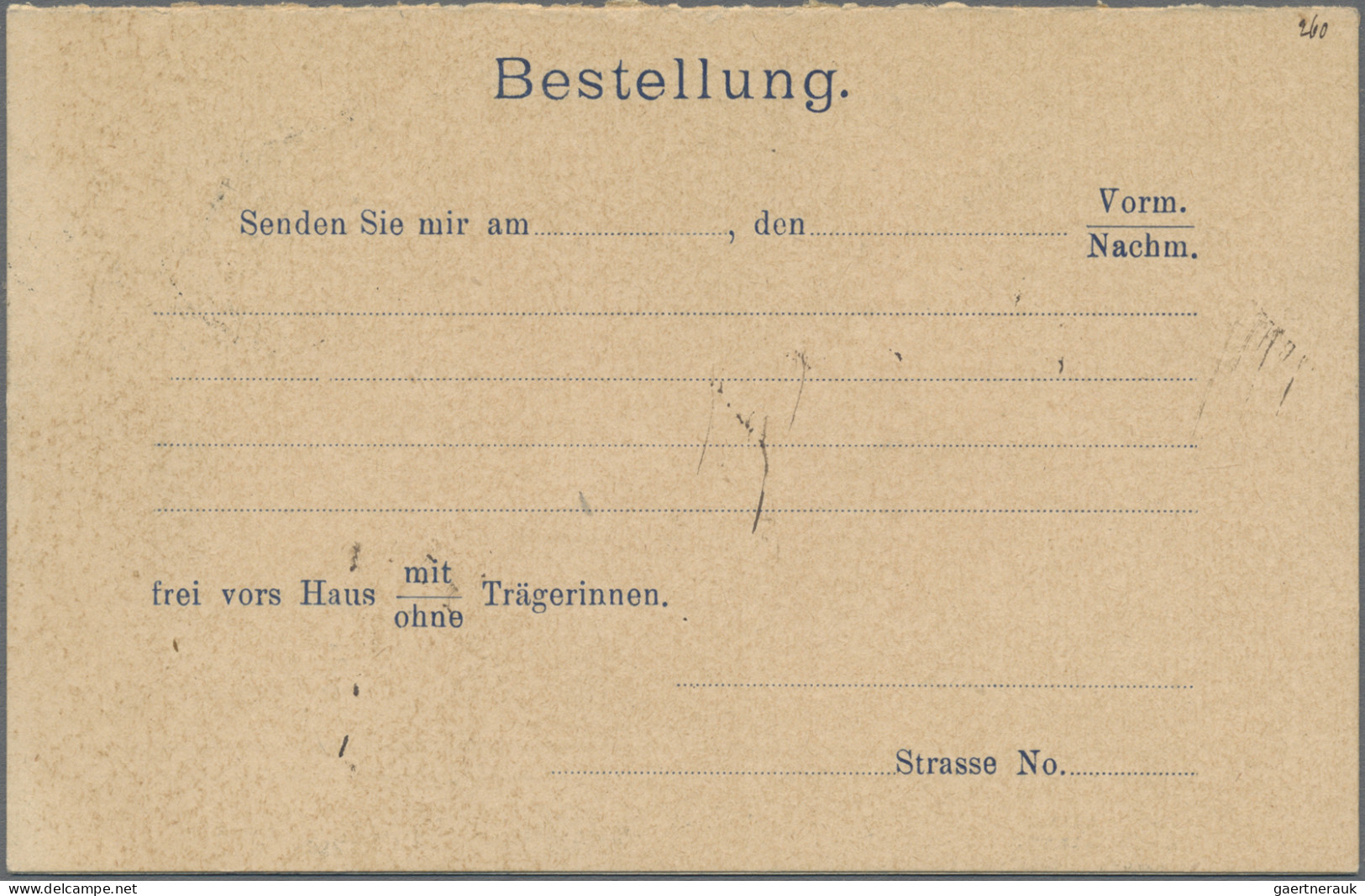 Deutsches Reich - Privatpost (Stadtpost): 1899 "Fürth - Privatpost": Ganzsachend - Posta Privata & Locale