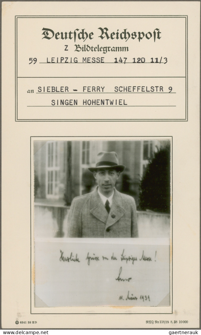 Deutsches Reich - Besonderheiten: 1939, BILDTELEGRAMM, Telegramm Der Deutschen R - Autres & Non Classés