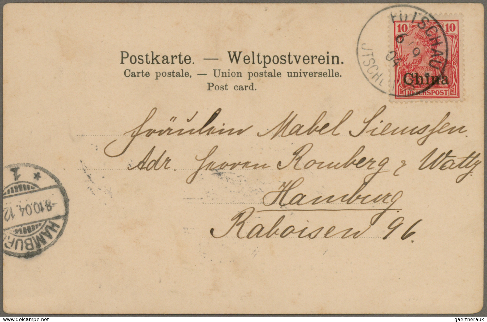 Deutsche Post In China: 1905/1917, Partie Mit 8 Belegen, Dabei Mi.39 Mit Seltene - China (kantoren)