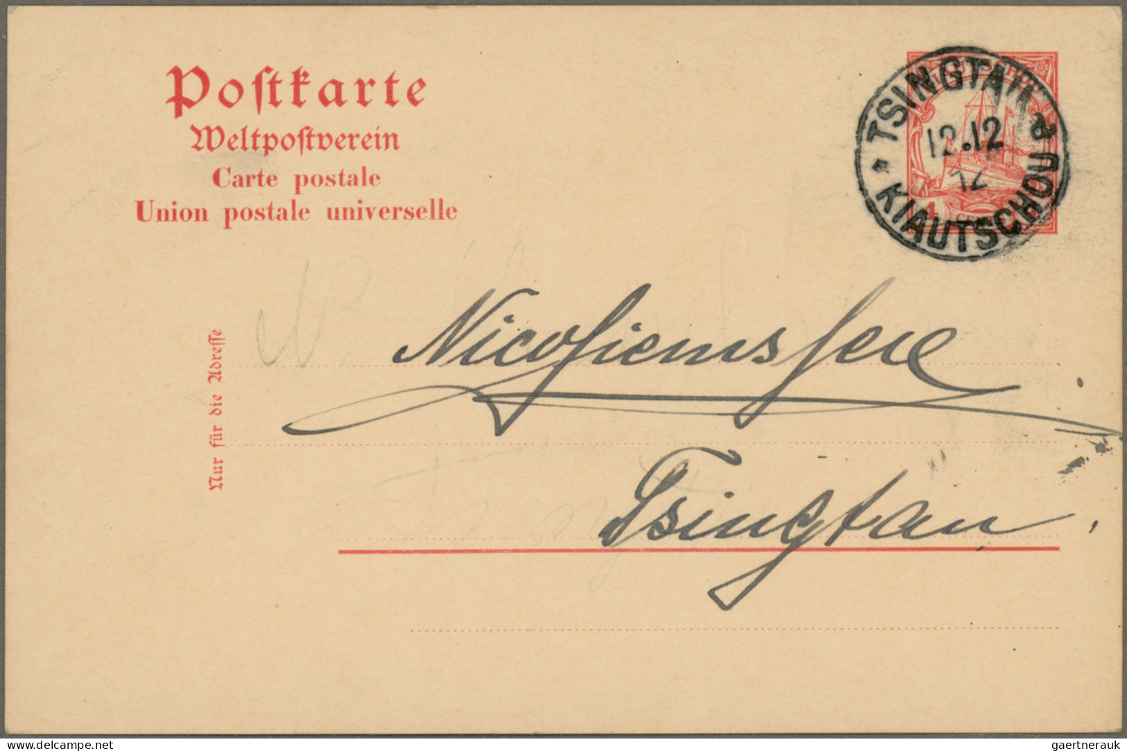 Deutsche Post In China: 1905/1917, Partie Mit 8 Belegen, Dabei Mi.39 Mit Seltene - China (oficinas)