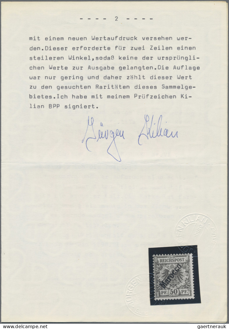 Deutsche Post in Marokko: 1899, Adler, unverausgabte Ausgabe, kpl., ungebraucht