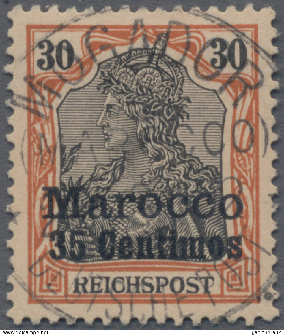 Deutsche Post In Marokko: 1900, Reichspost, 35 C. Auf 30 Pfg. Mit Aufdruckfehler - Deutsche Post In Marokko