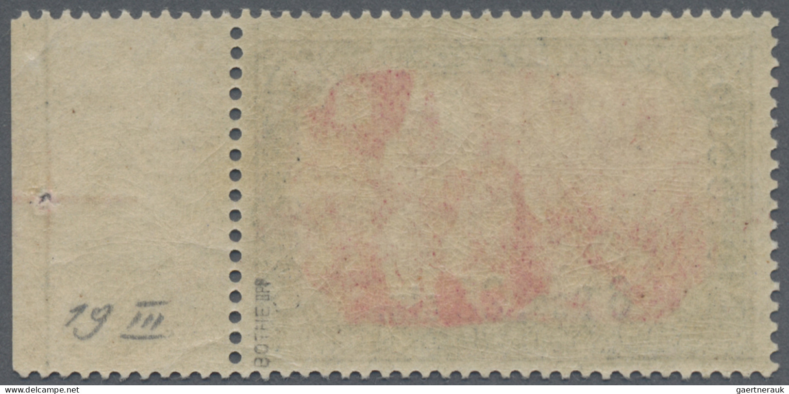 Deutsche Post In Marokko: 1900, 6 P 25 C Auf 5 Mark, Sog. Dünner Aufdruck, Type - Morocco (offices)