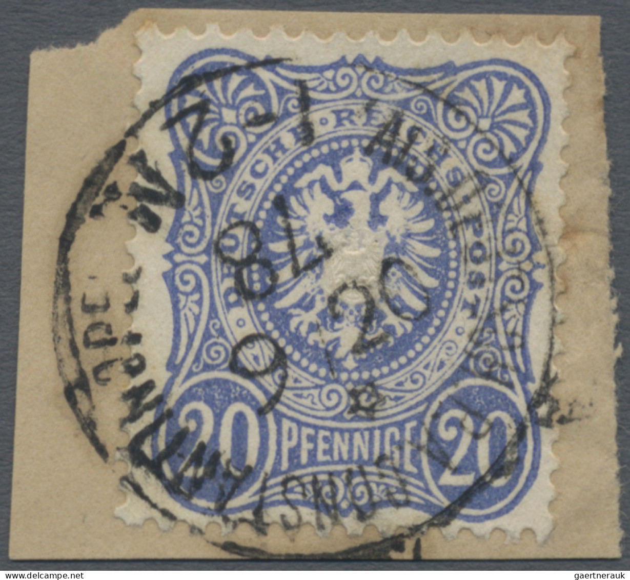 Deutsche Post In Der Türkei - Vorläufer: PFENNIGE, 20 Pfg. Kobaltblau, Auf Brief - Turkse Rijk (kantoren)