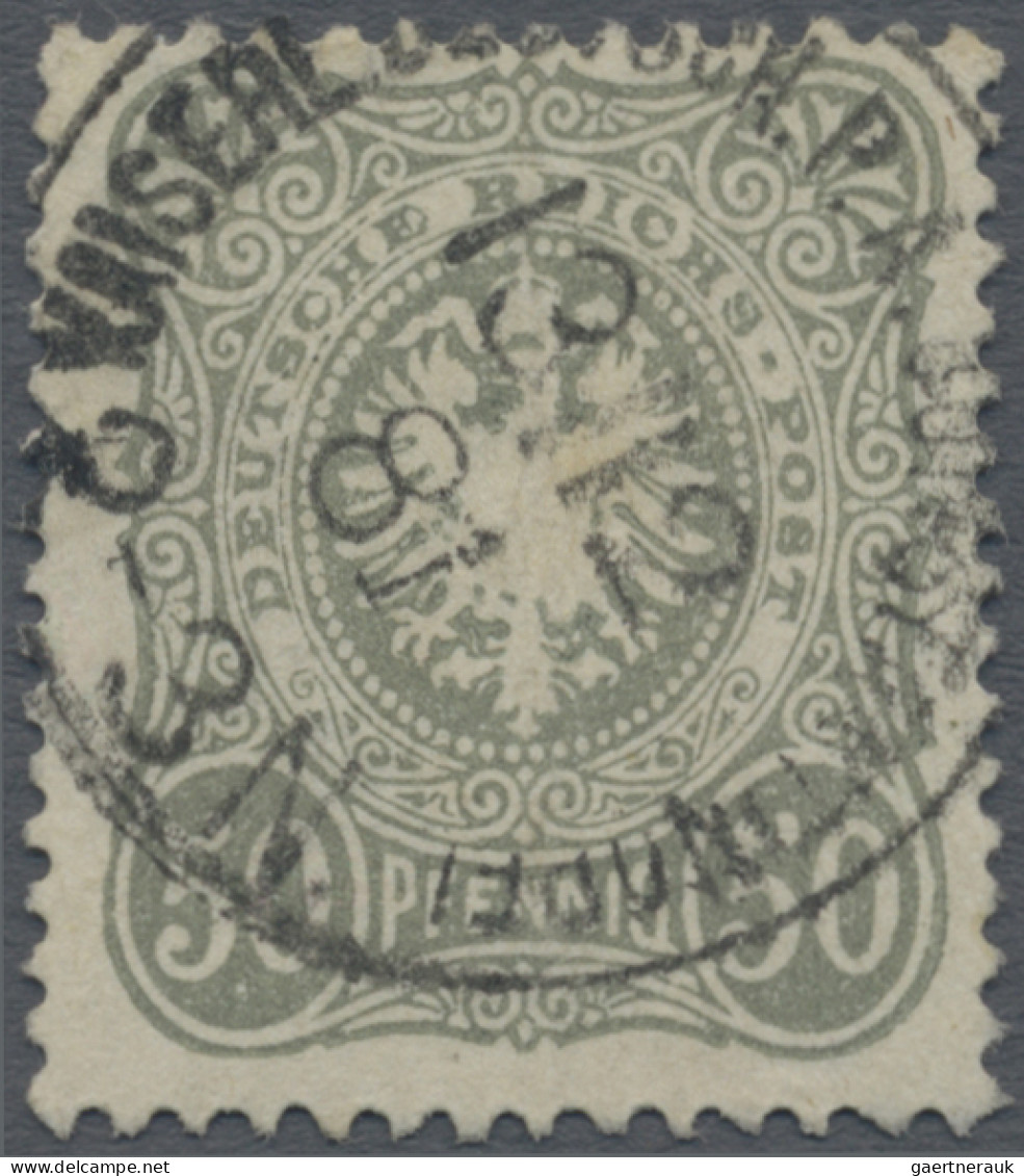 Deutsche Post In Der Türkei - Vorläufer: PFENNIG, 50 Pfg., Stempel CONSTANTINOPE - Turkse Rijk (kantoren)