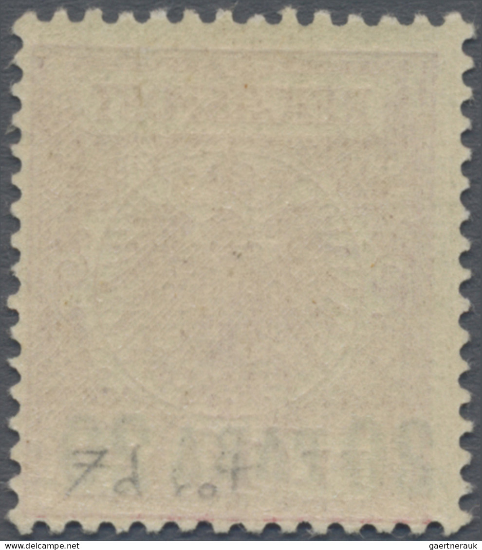 Deutsche Post In Der Türkei: 1889, Adler, 20 P. Auf 10 Pfg. Dunkelrosa(rot), Tad - Deutsche Post In Der Türkei