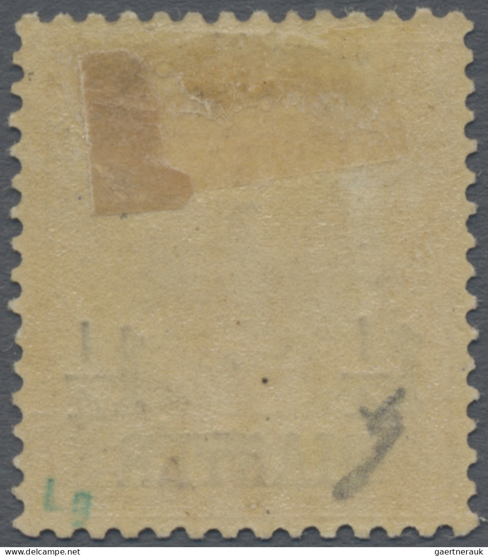 Deutsche Post In Der Türkei: 1889, Adler, 1¼ P. Auf 25 Pfg. Orangegelb Mit Aufdr - Turkse Rijk (kantoren)