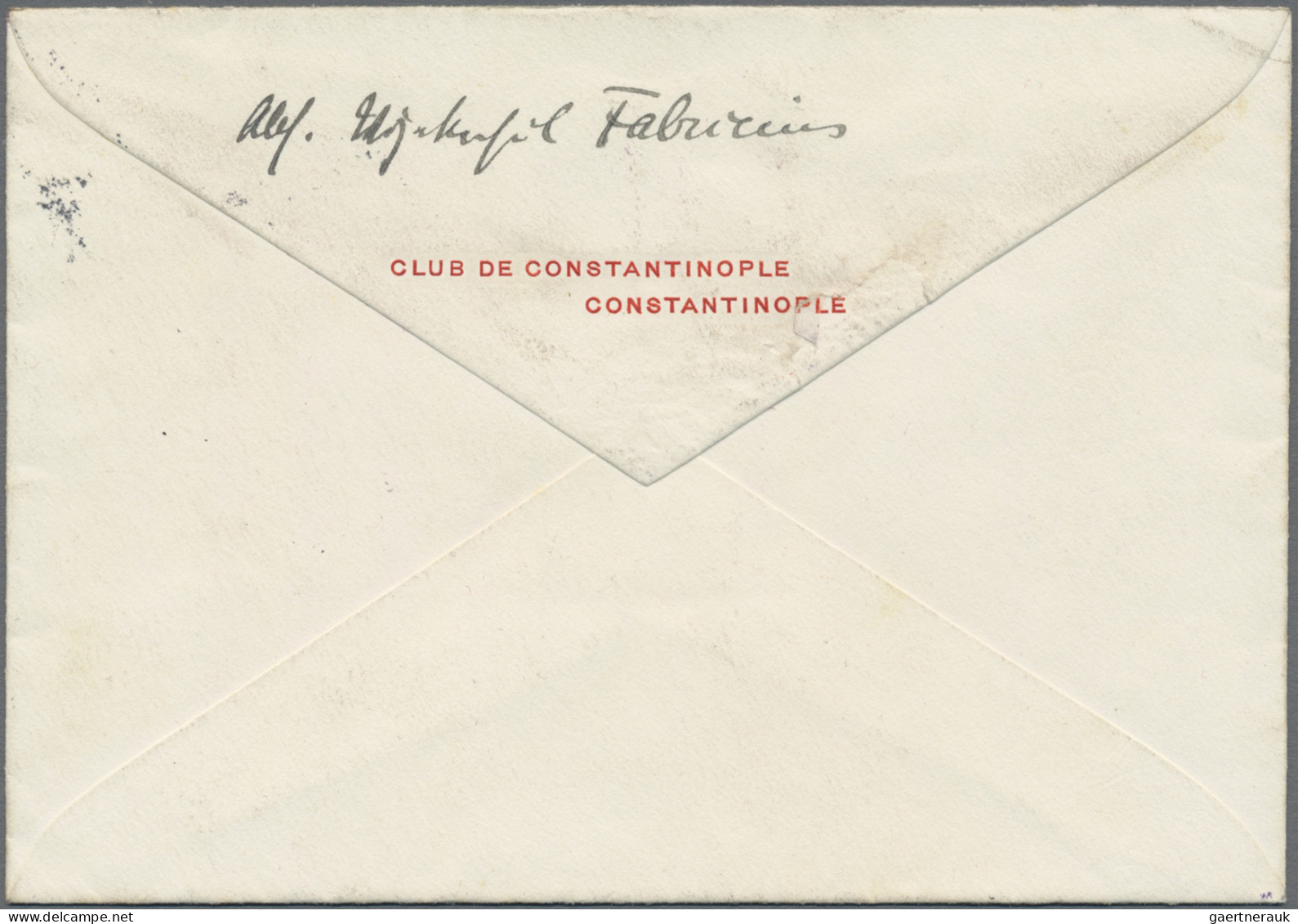 Militärmission: 1915 (20.2.), Feldpostbrief Des Vizekonsuls Fabricius Aus Konsta - Turquie (bureaux)