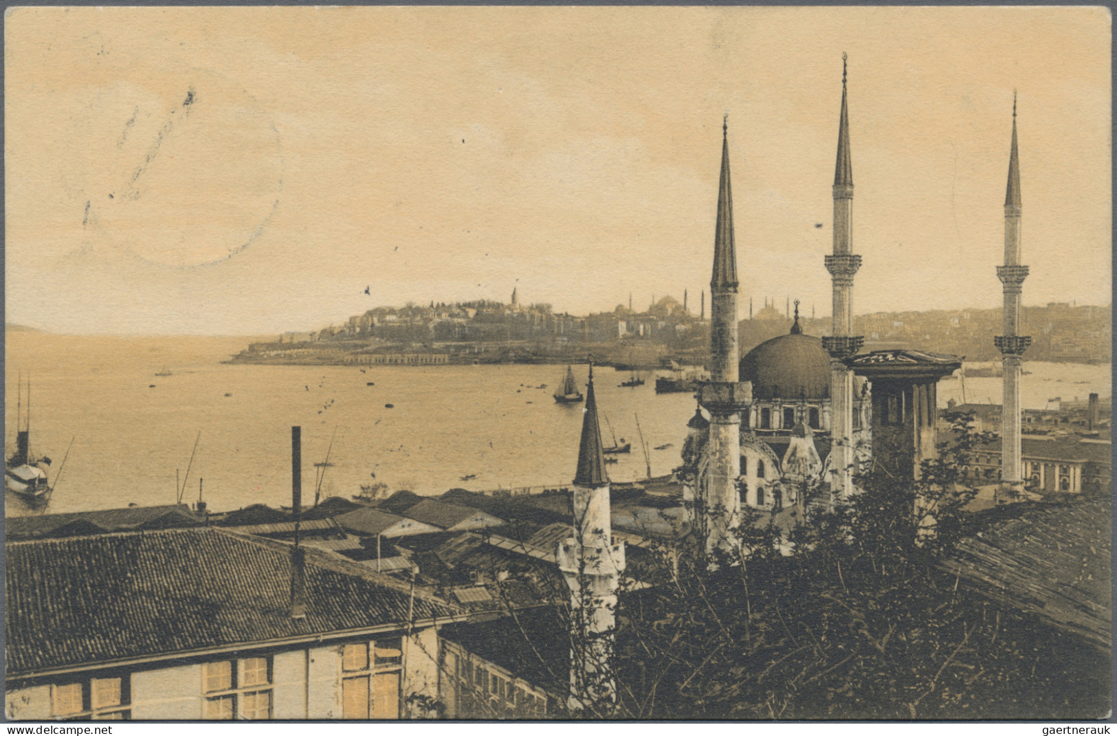 Militärmission: 1915, "MILITÄR-MISSION * Konstantinopel *" Provisorischer Zweisp - Deutsche Post In Der Türkei