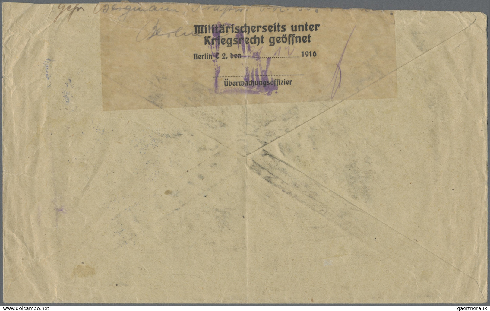 Militärmission: 1916 (22.11.), "DEUTSCHE MILITÄR-MISSION FELDPOST" Provisorische - Turchia (uffici)