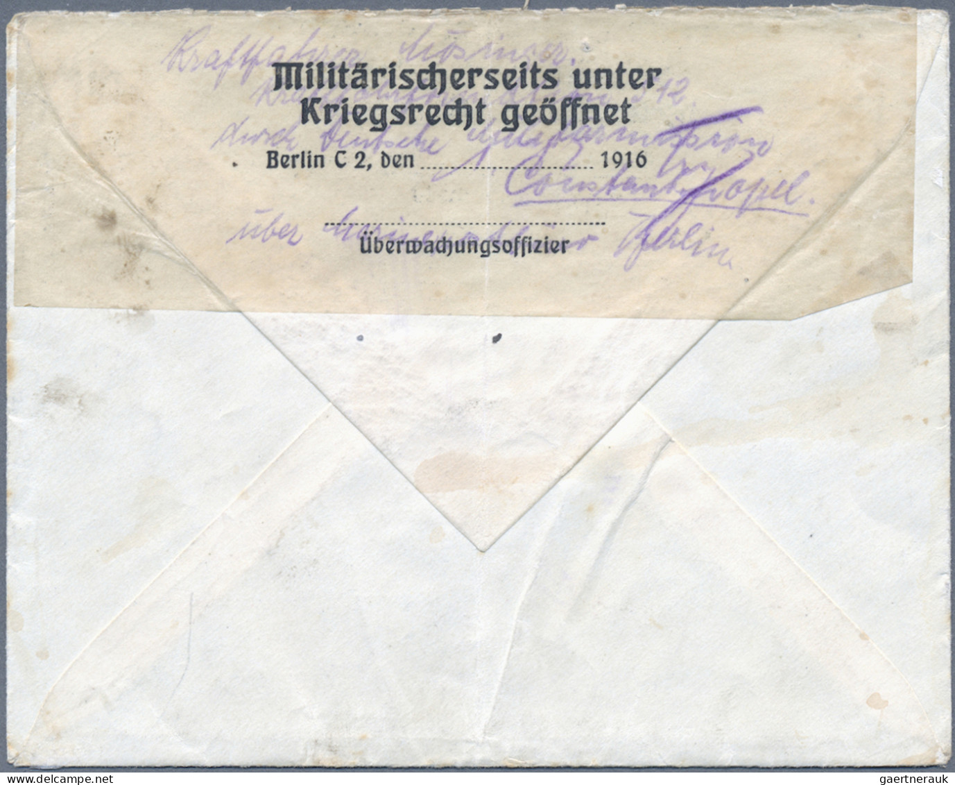 Militärmission: 1916 - 1917, Drei Belege Mit Stempel ALEPPO (2) Bzw. KONSTANTINO - Turquie (bureaux)