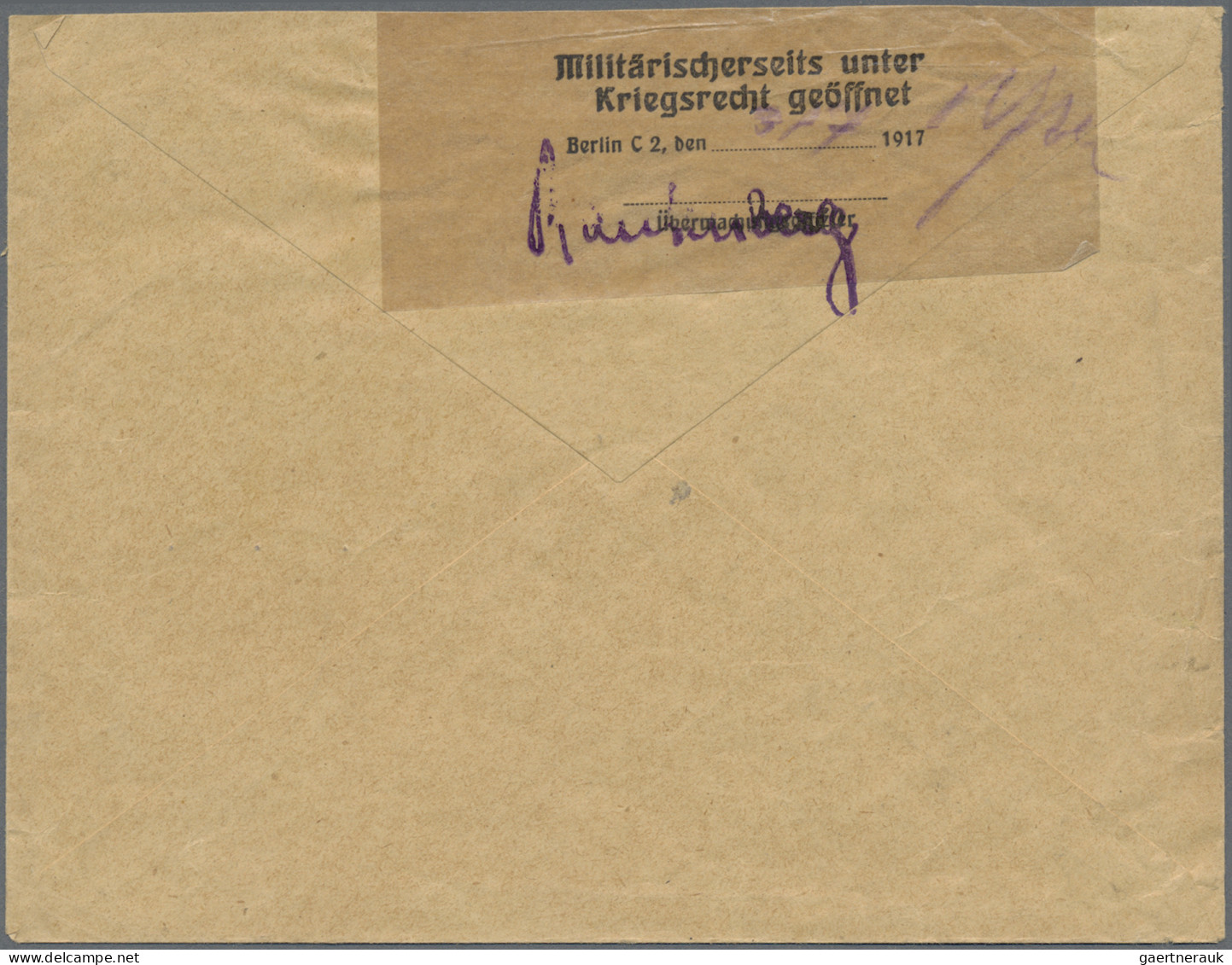 Militärmission: 1917/18, MIL.MISS.KONSTANTINOPEL Auf Zwei FP-Belegen Mit Roten B - Turkse Rijk (kantoren)