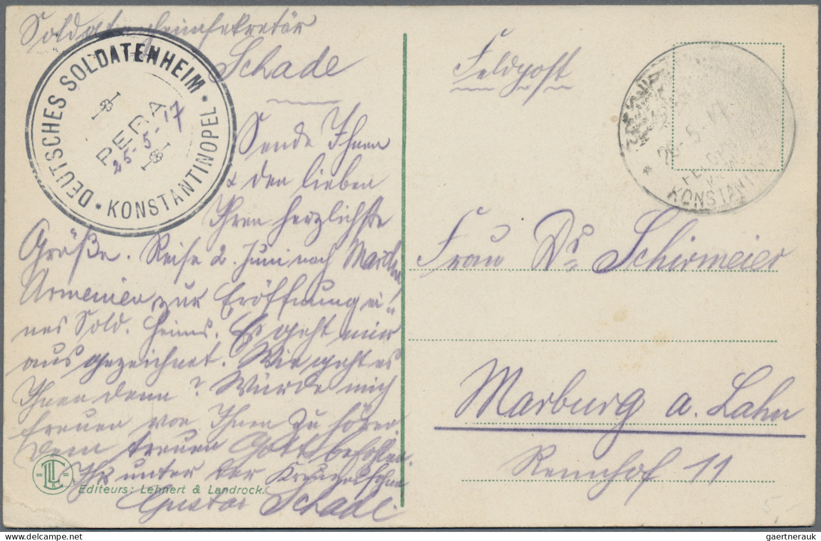 Militärmission: 1917/18, Drei FP-Karten Mit Stempel KONSTANTINOPEL (2) Bzw. Tarn - Deutsche Post In Der Türkei