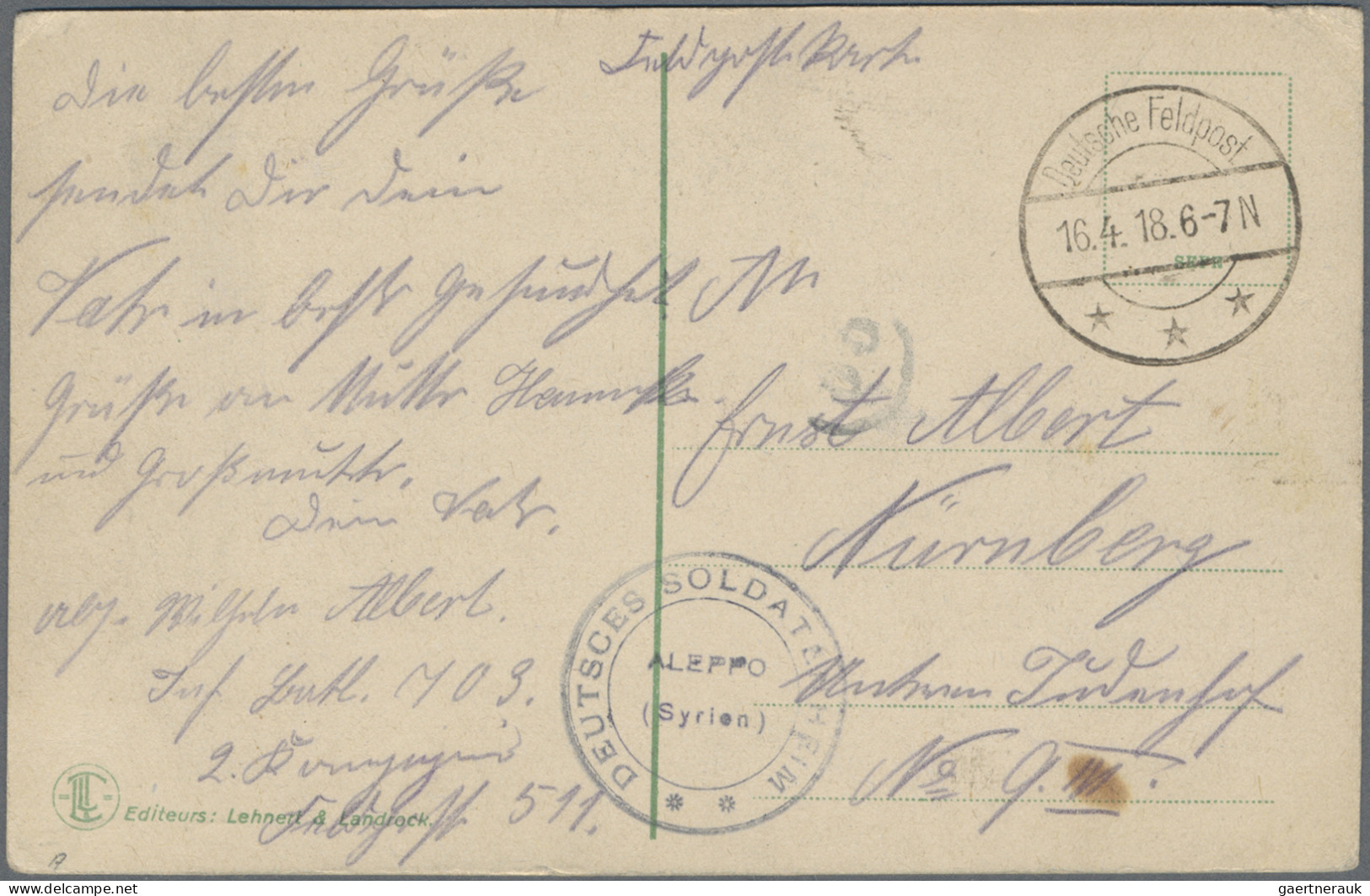 Militärmission: 1917/18, Drei FP-Karten Mit Stempel KONSTANTINOPEL (2) Bzw. Tarn - Deutsche Post In Der Türkei