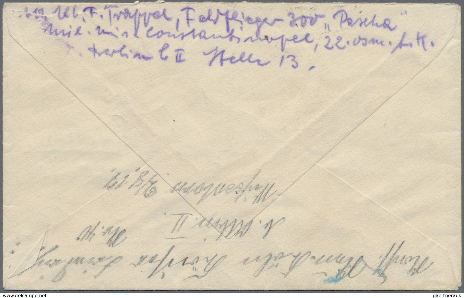 Militärmission: 1917 (8.7.), MIL.MISS.A.O.K. 4 Auf FP-Brief Mit Briefstempel "KG - Turquie (bureaux)