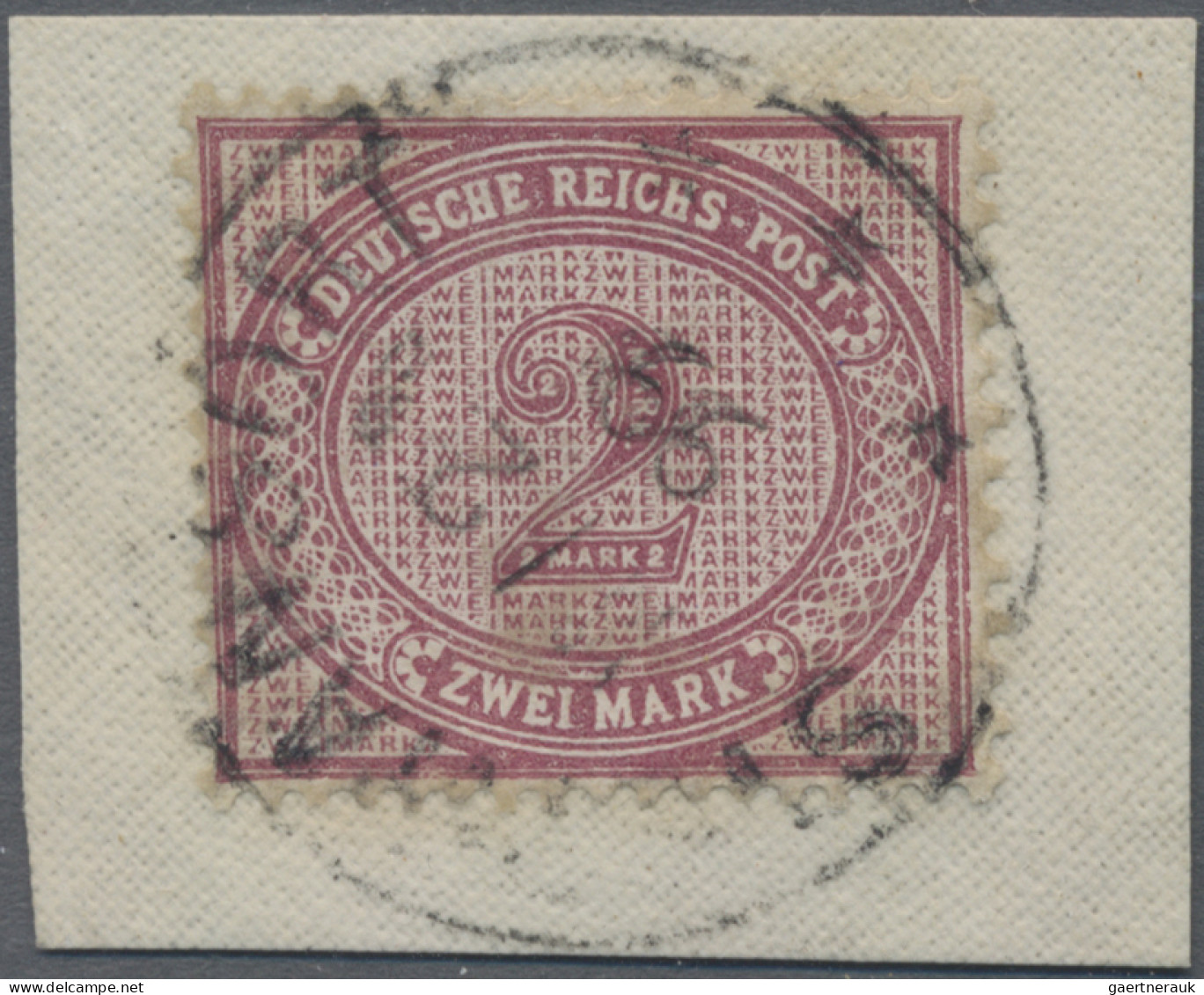 Deutsch-Neuguinea - Vorläufer: 1899, 2 Mk. Dunkelrotkarmin, Briefstück, Stempel - Deutsch-Neuguinea