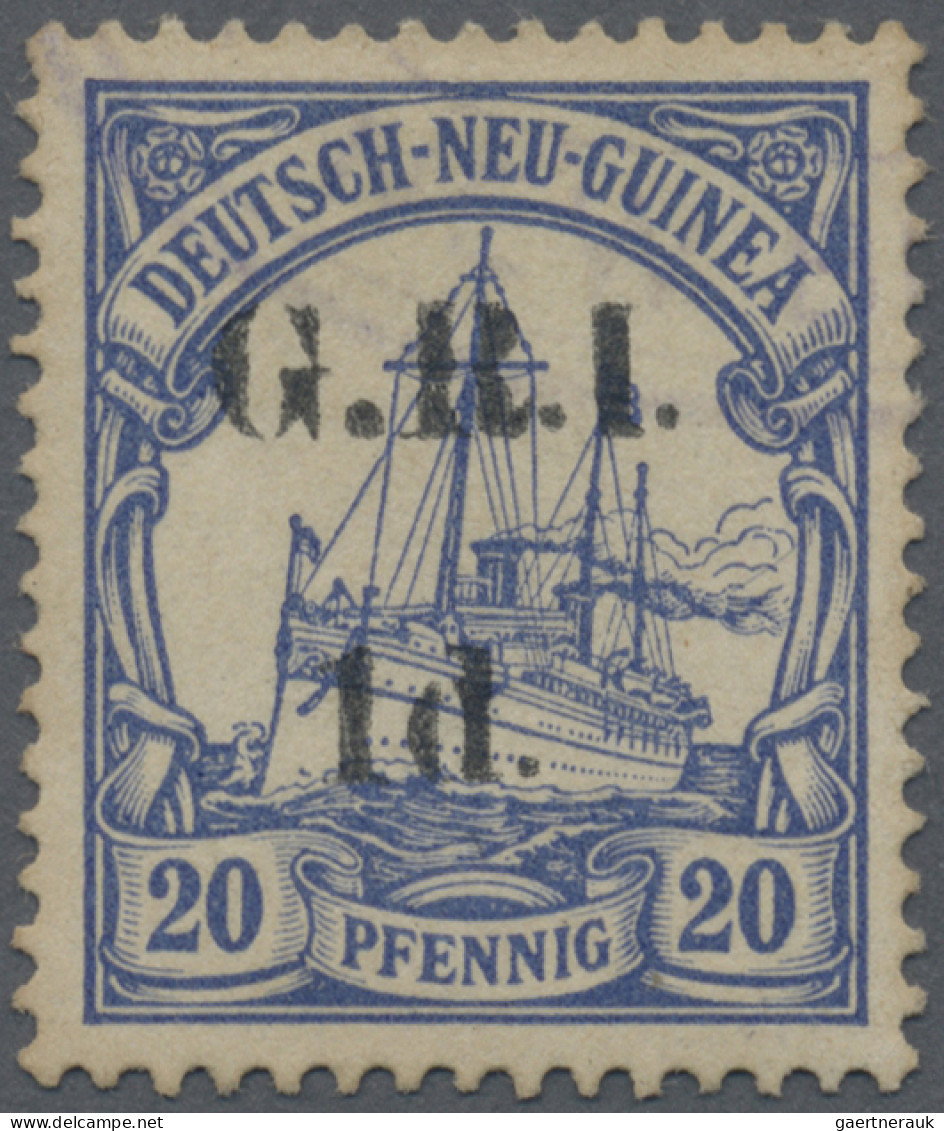 Deutsch-Neuguinea - Britische Besetzung: 1914: AUFDRUCKFEHLER 1d. Statt 2 D. Auf - Duits-Nieuw-Guinea
