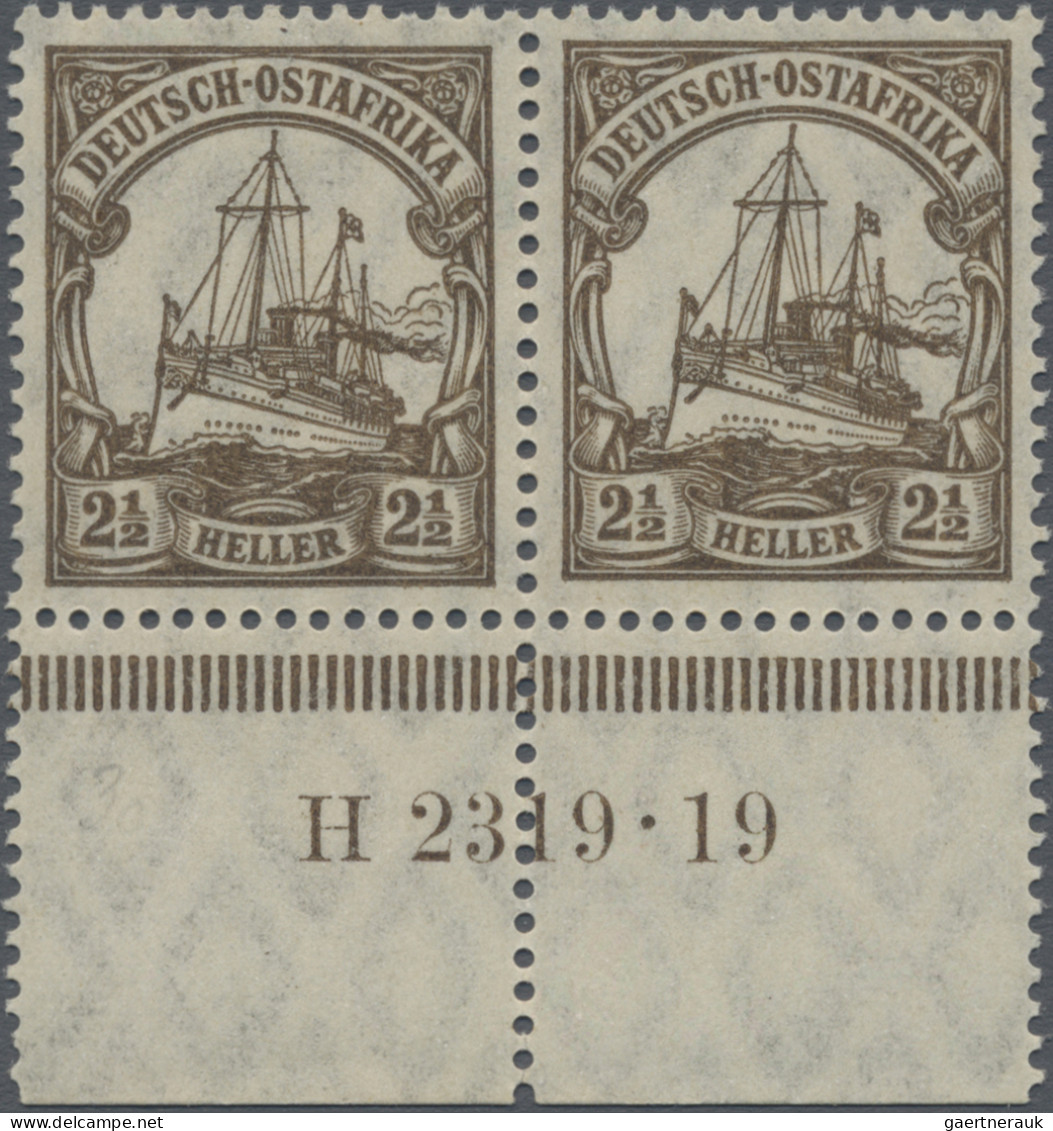 Deutsch-Ostafrika: 1905/20, Schiff Mit Wz., 2½ H., Postfrisches Waagerechtes Unt - Africa Orientale Tedesca