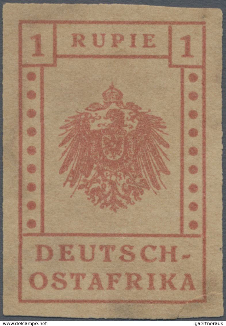Deutsch-Ostafrika: 1916, WUGA, 1 R. Graurot, Ungebraucht, In üblicher Beschaffen - Afrique Orientale