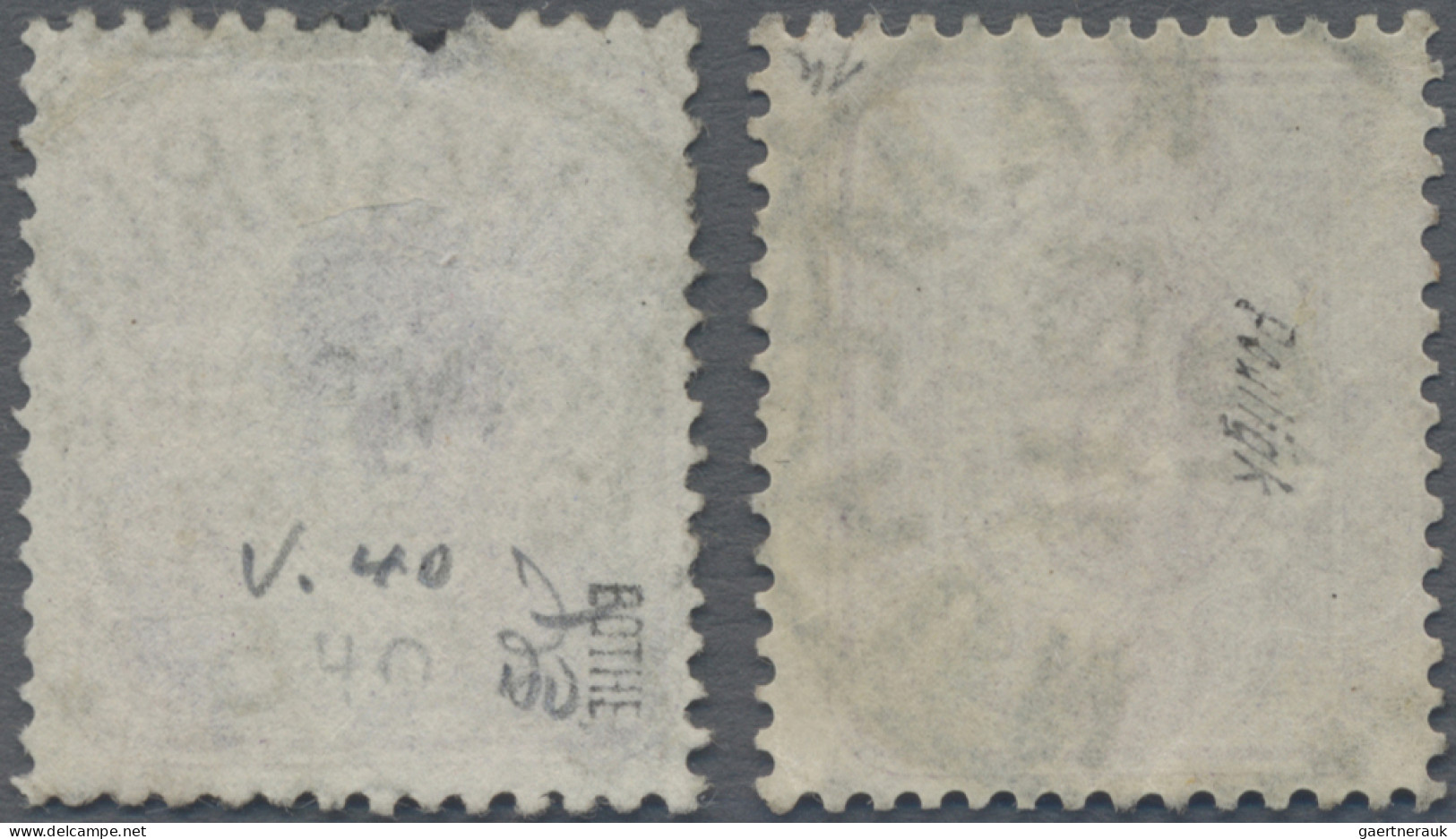 Deutsche Kolonien - Kamerun-Vorläufer: 1887, Pfennig-Ausgabe, 5 Pfg., Zwei Exemp - Cameroun