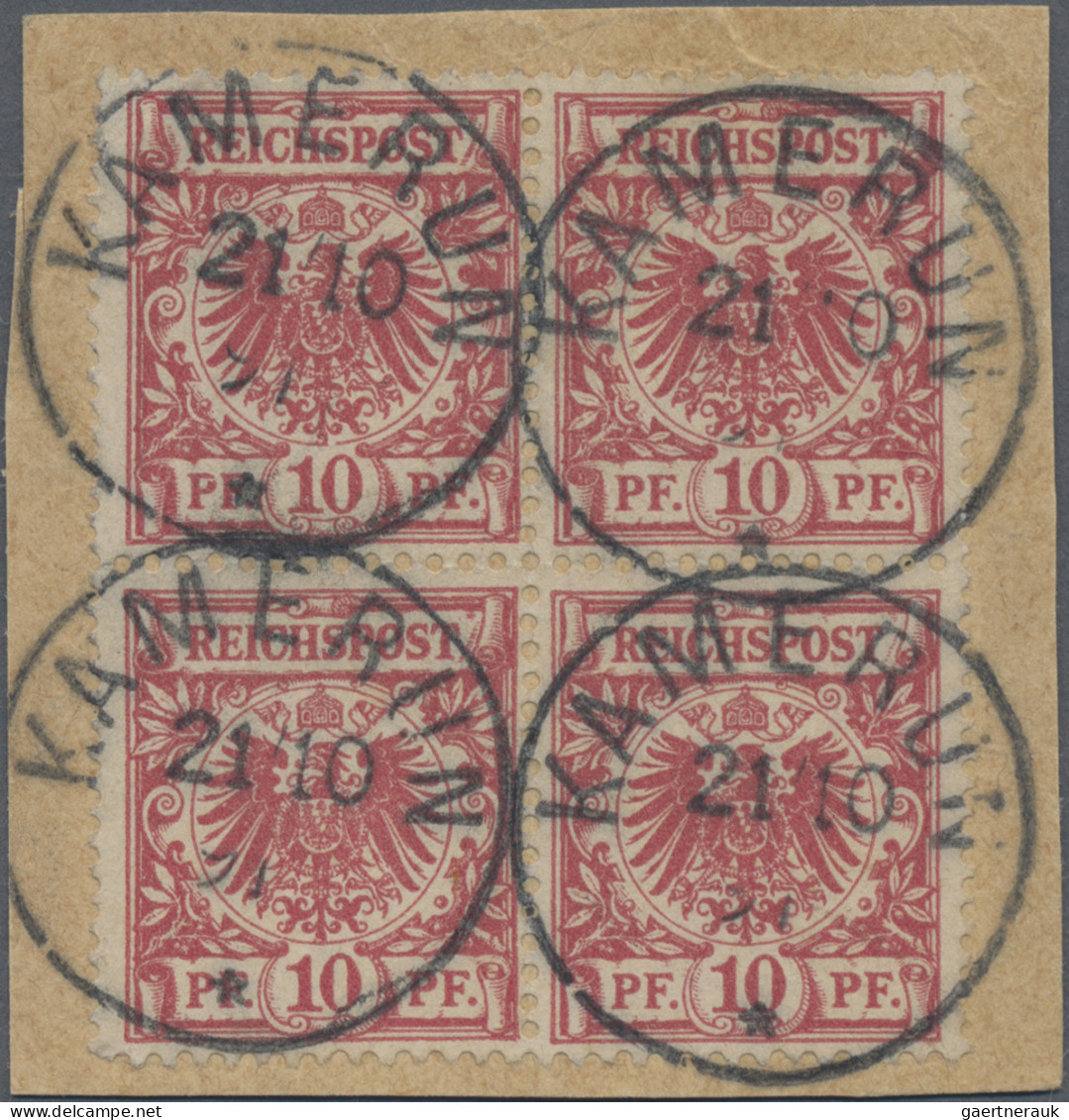 Deutsche Kolonien - Kamerun-Vorläufer: 1890, 10 Pfg. Adler Lebhaftrosarot Im Ges - Kamerun